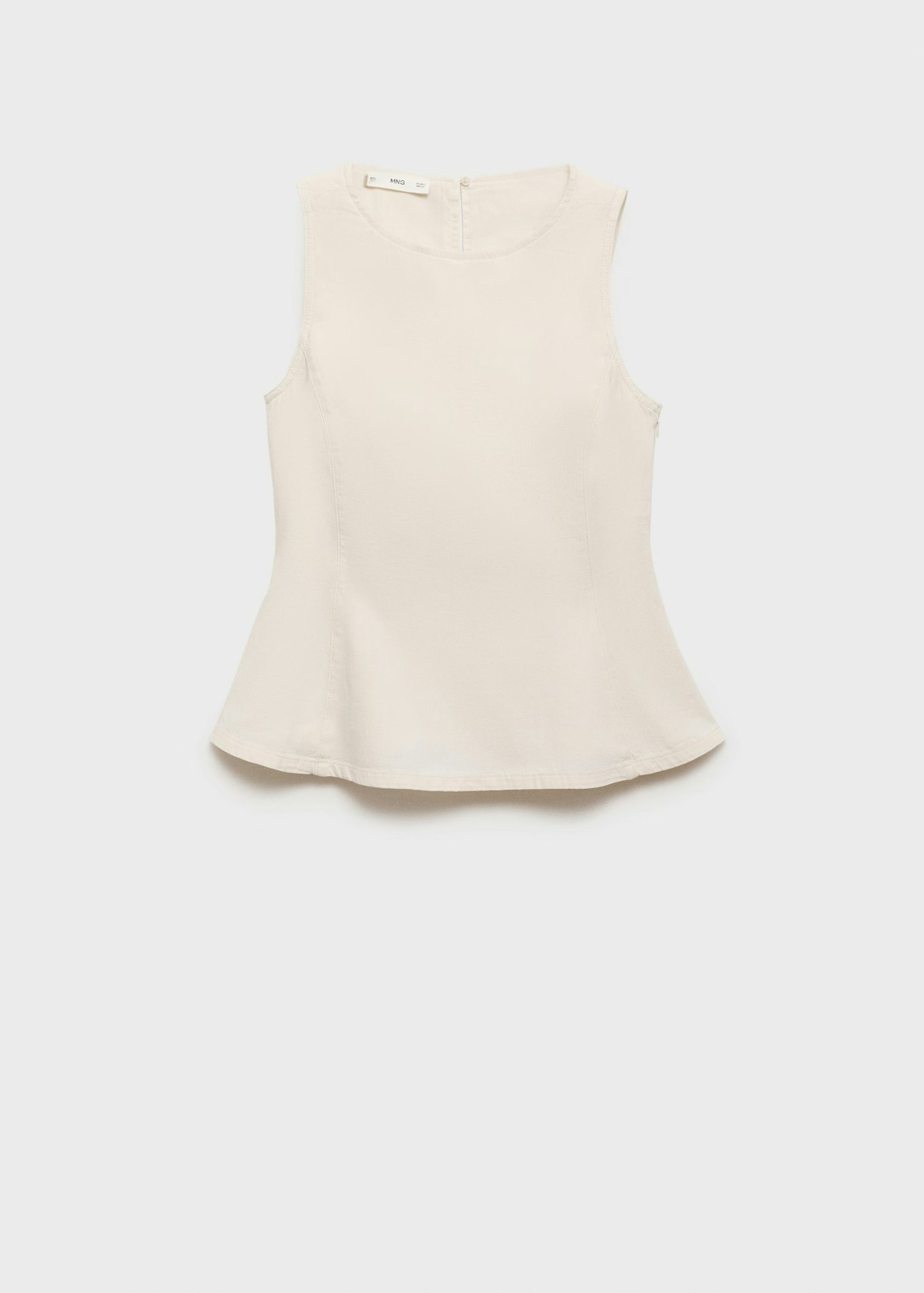 Mango Flared Denim Top