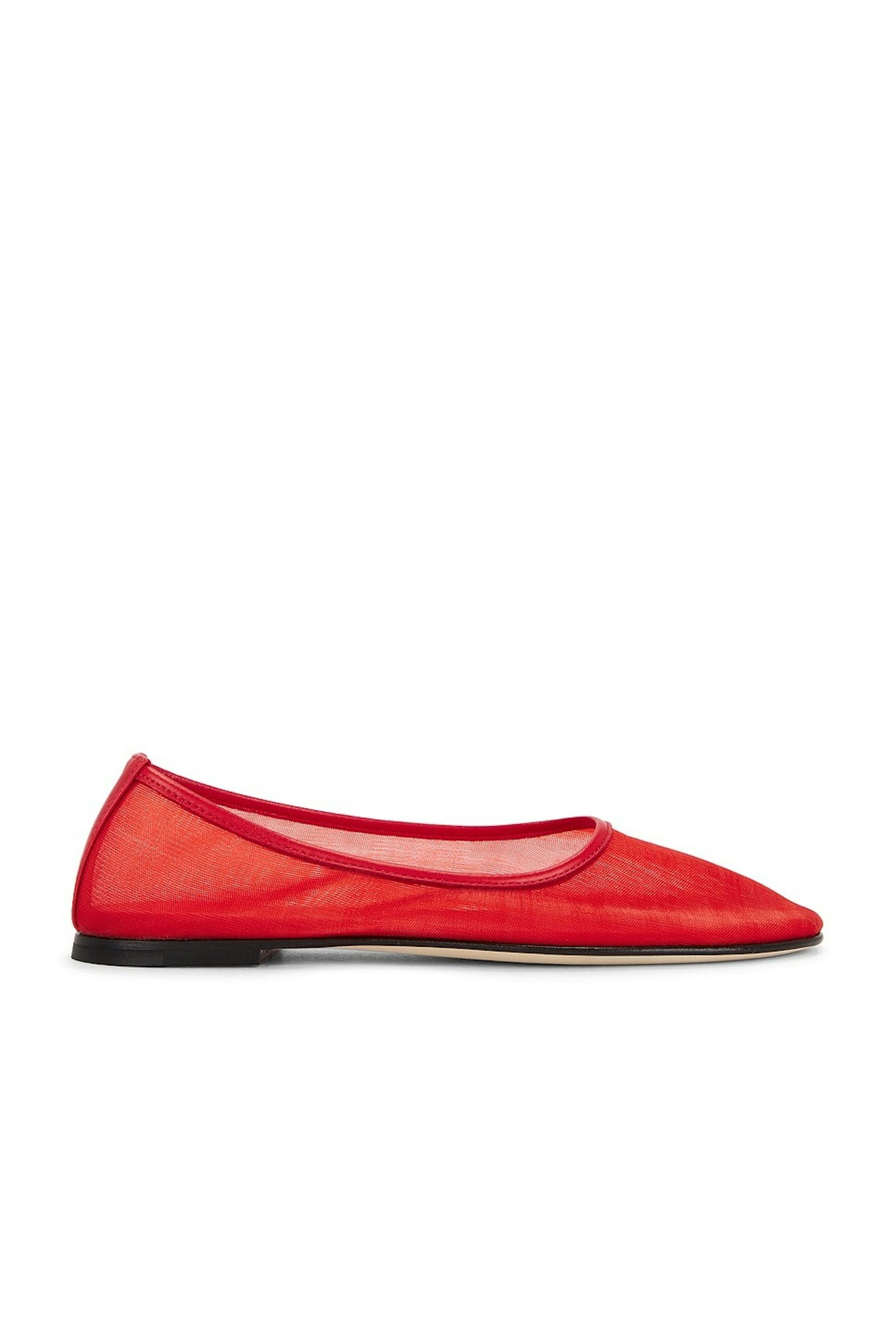 dear frances red mesh ballet flat