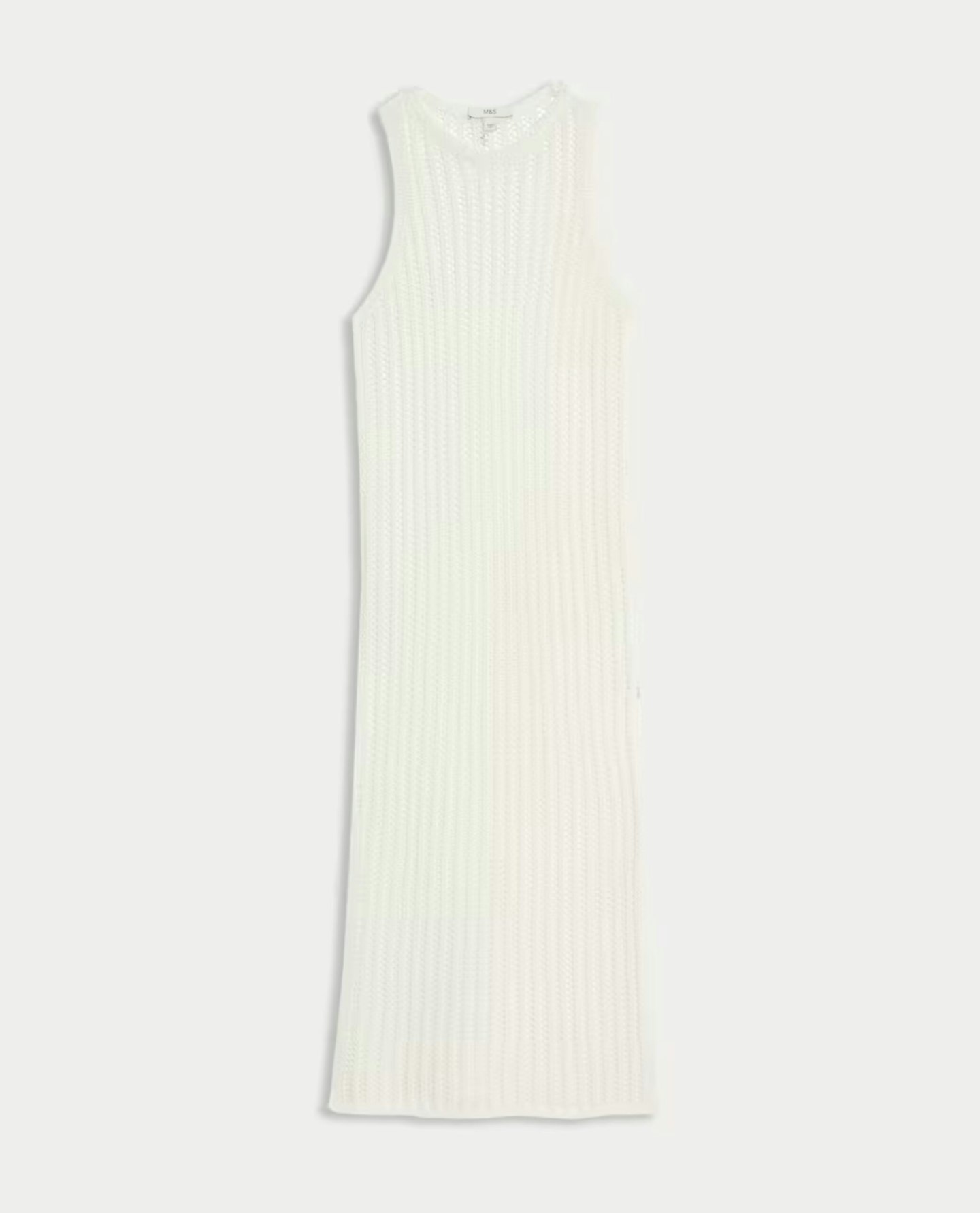 Textured Openstitch Midi Knitted Dress