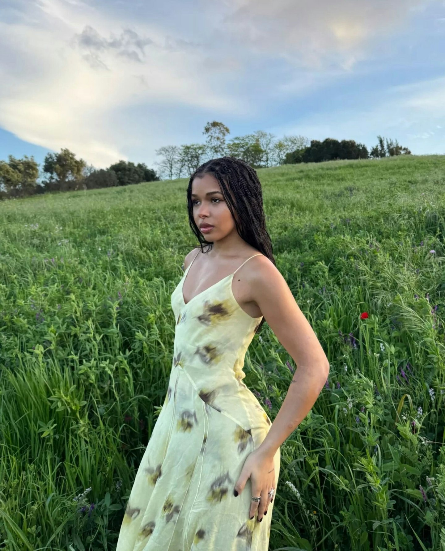 mango dress- yellow floral