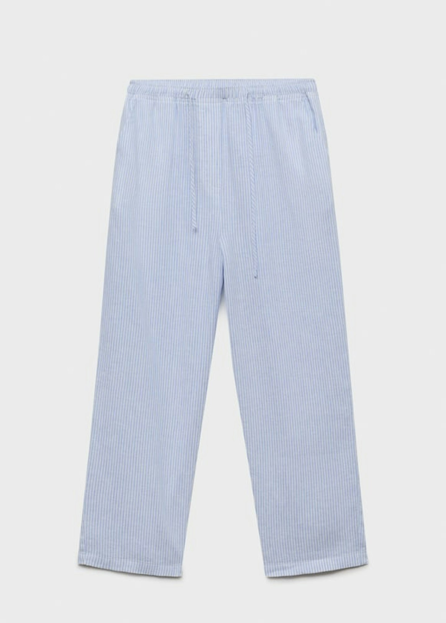 Mango, Straight Linen-Blend Trousers