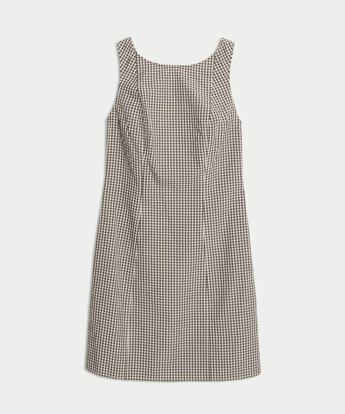 Checked Mini Shift Dress