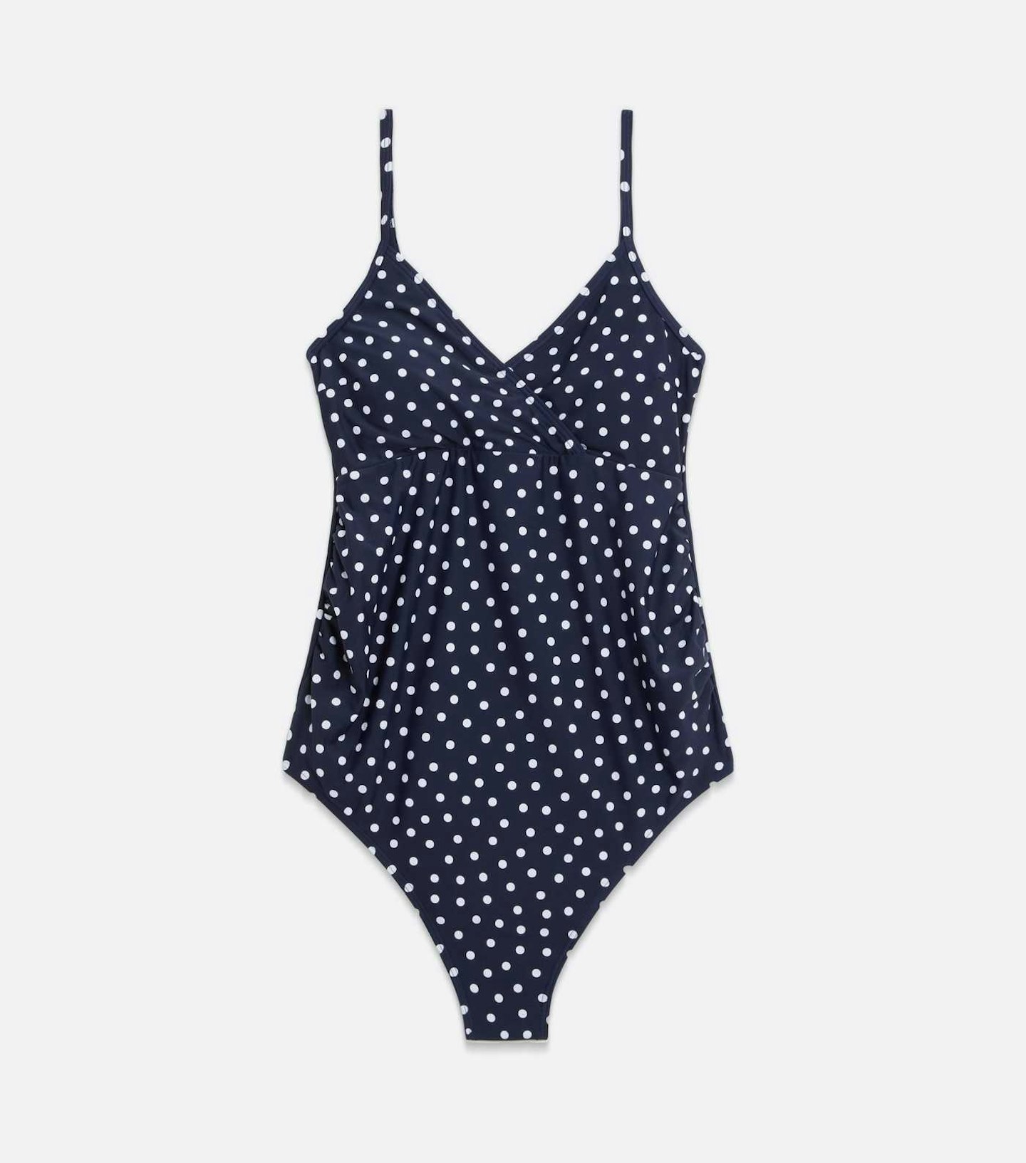 New Look Maternity Blue Spot Ruched Wrap Swimsuit