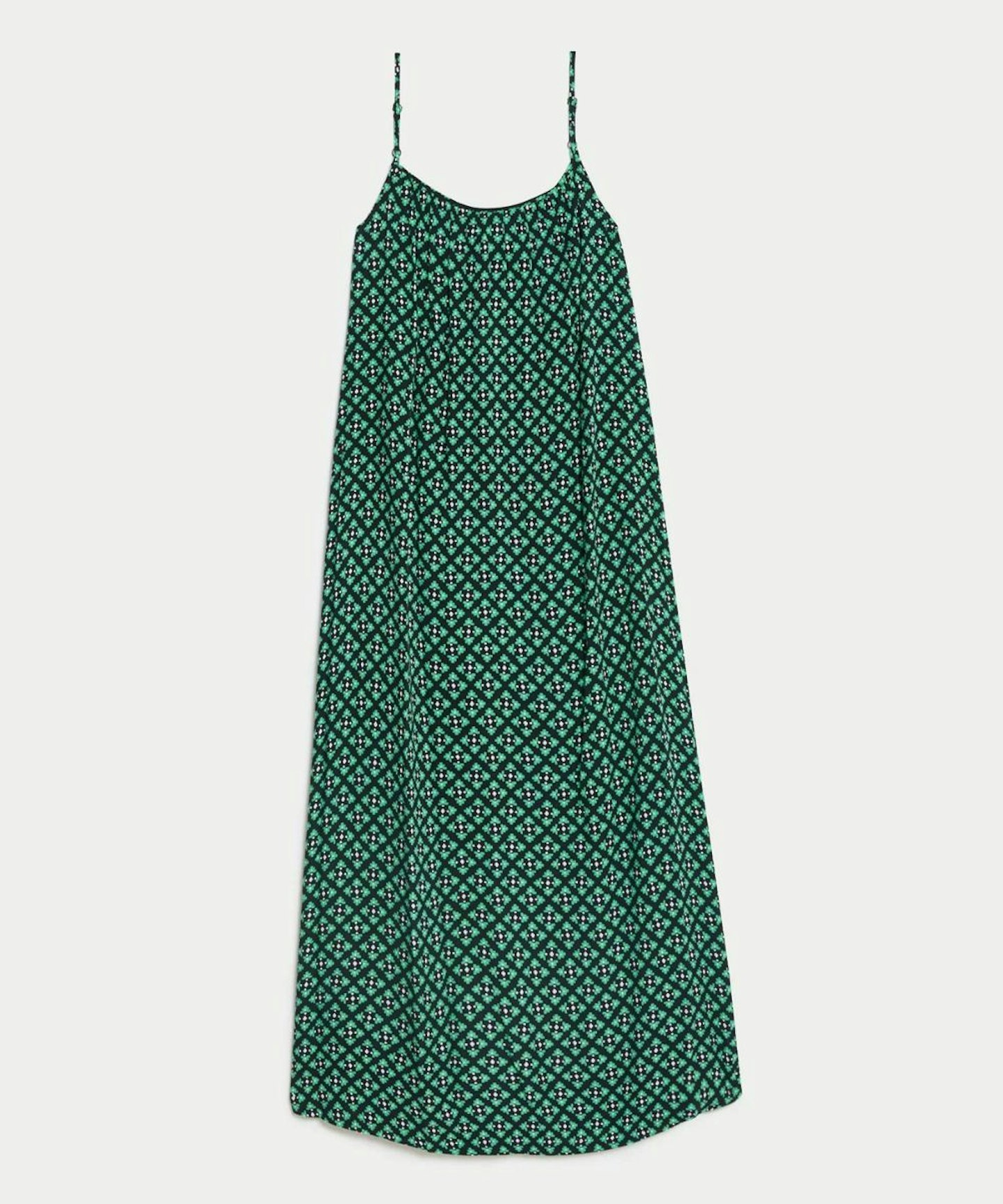 M&S, Printed Square Neck Midi Cami Slip Dress