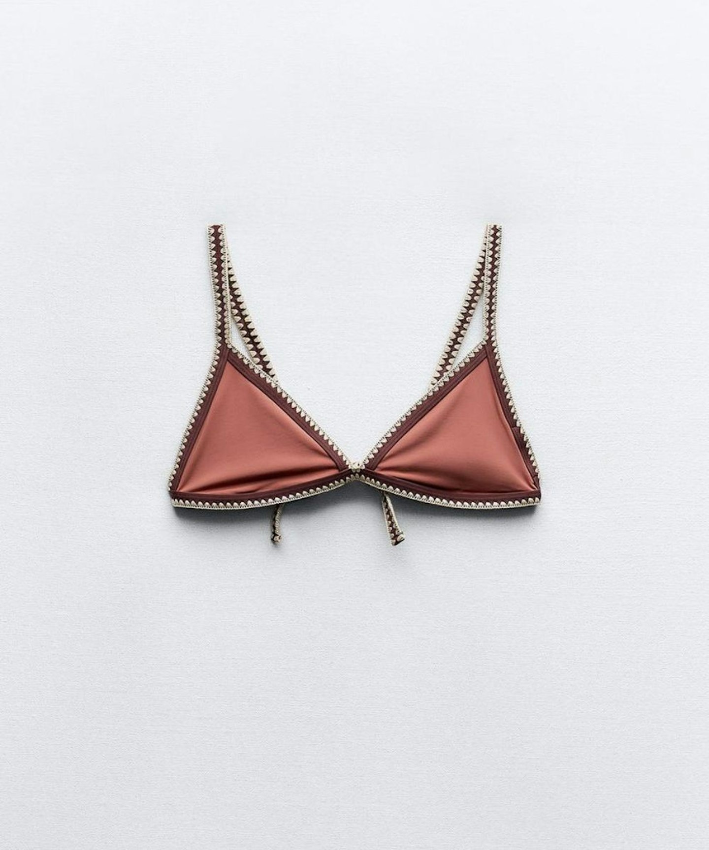 Contrast Triangular Bikini Top