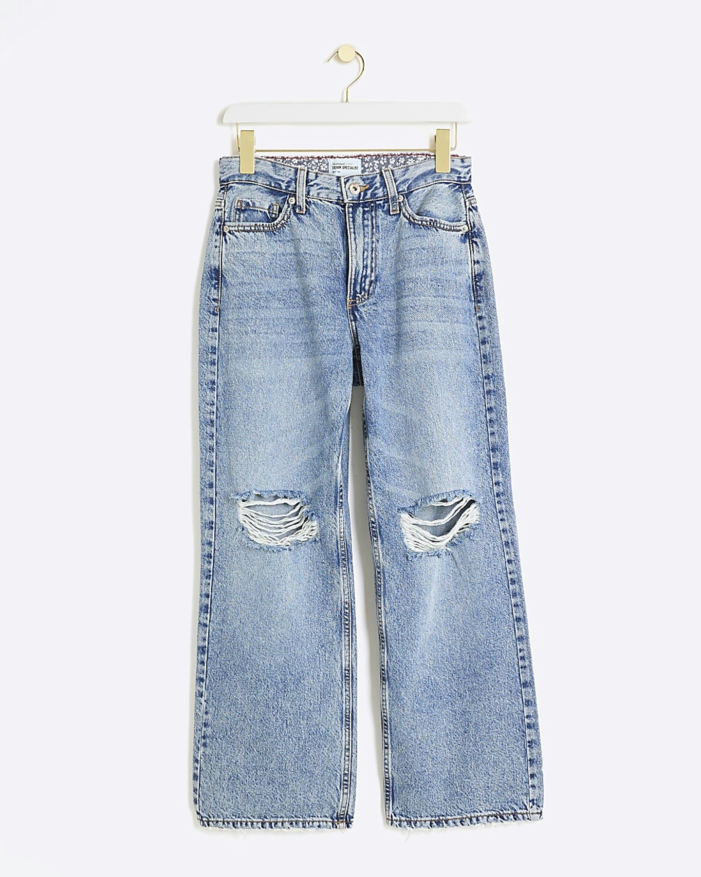 River Island, Petite Blue Ripped Jeans