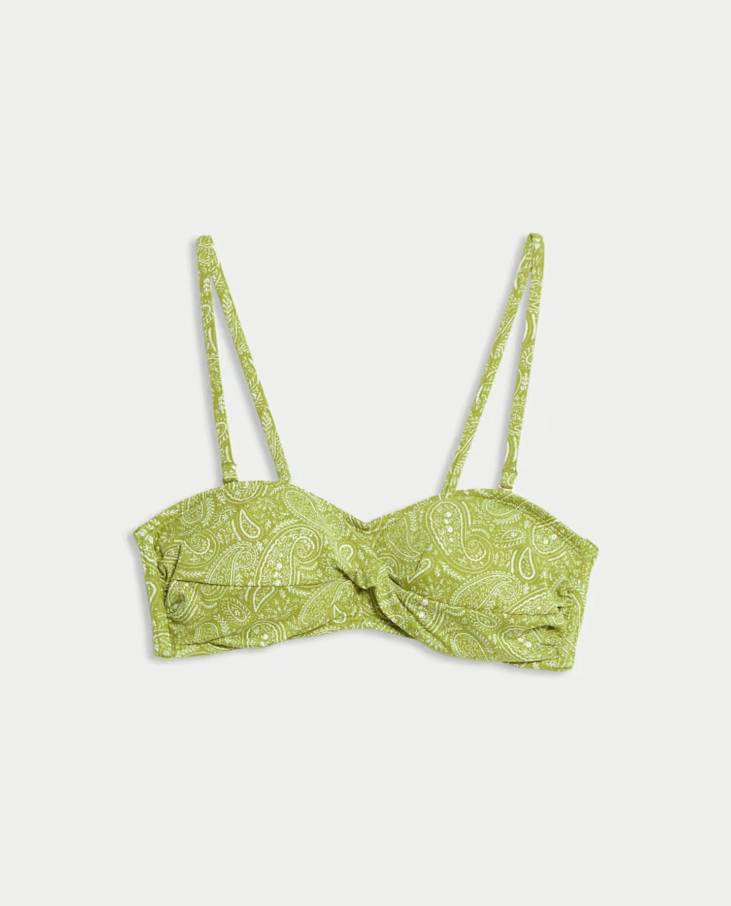 Printed Padded Bandeau Bikini Top