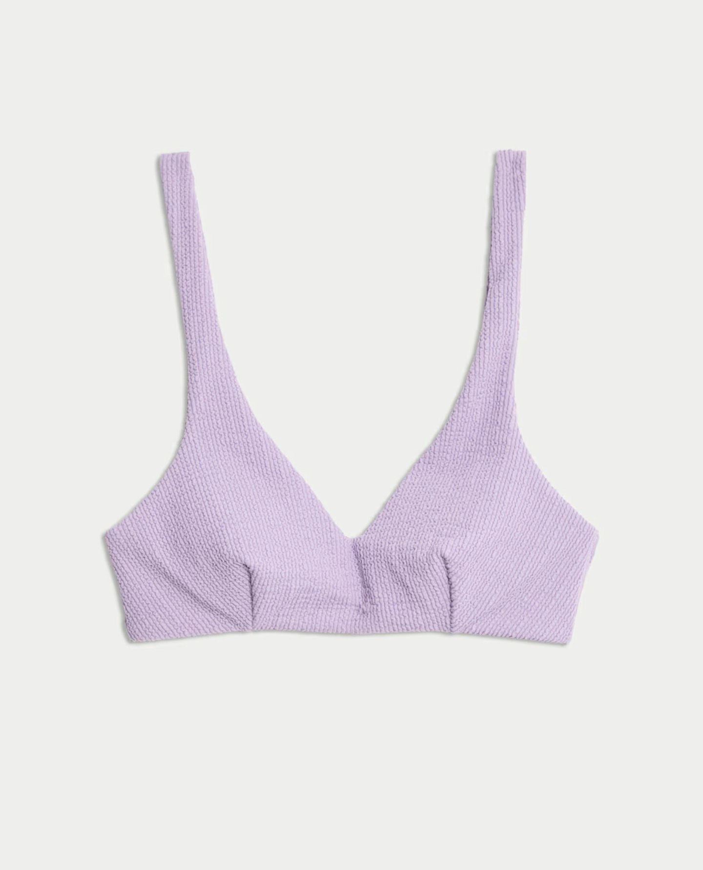 Textured Padded Plunge Bikini Top