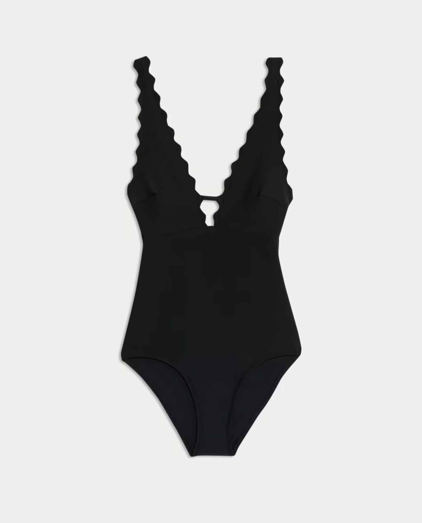 Neoprene Scallop Plunge Swimsuit