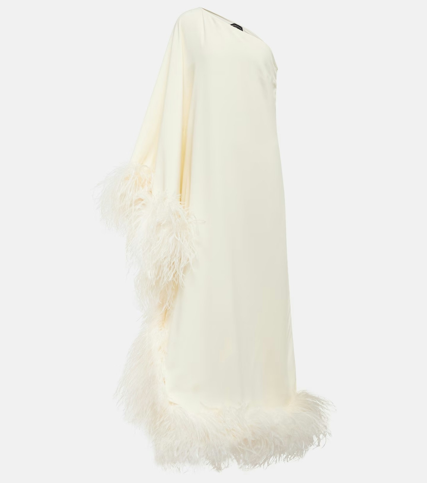 taller marmo feather trimmed gown