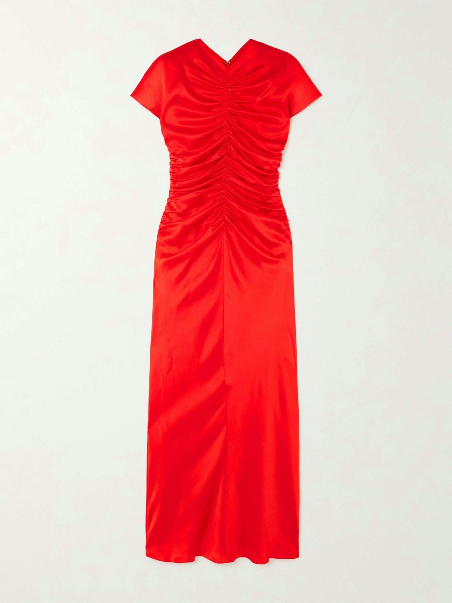 Tove, Aubree Ruched Silk-Satin Maxi Dress