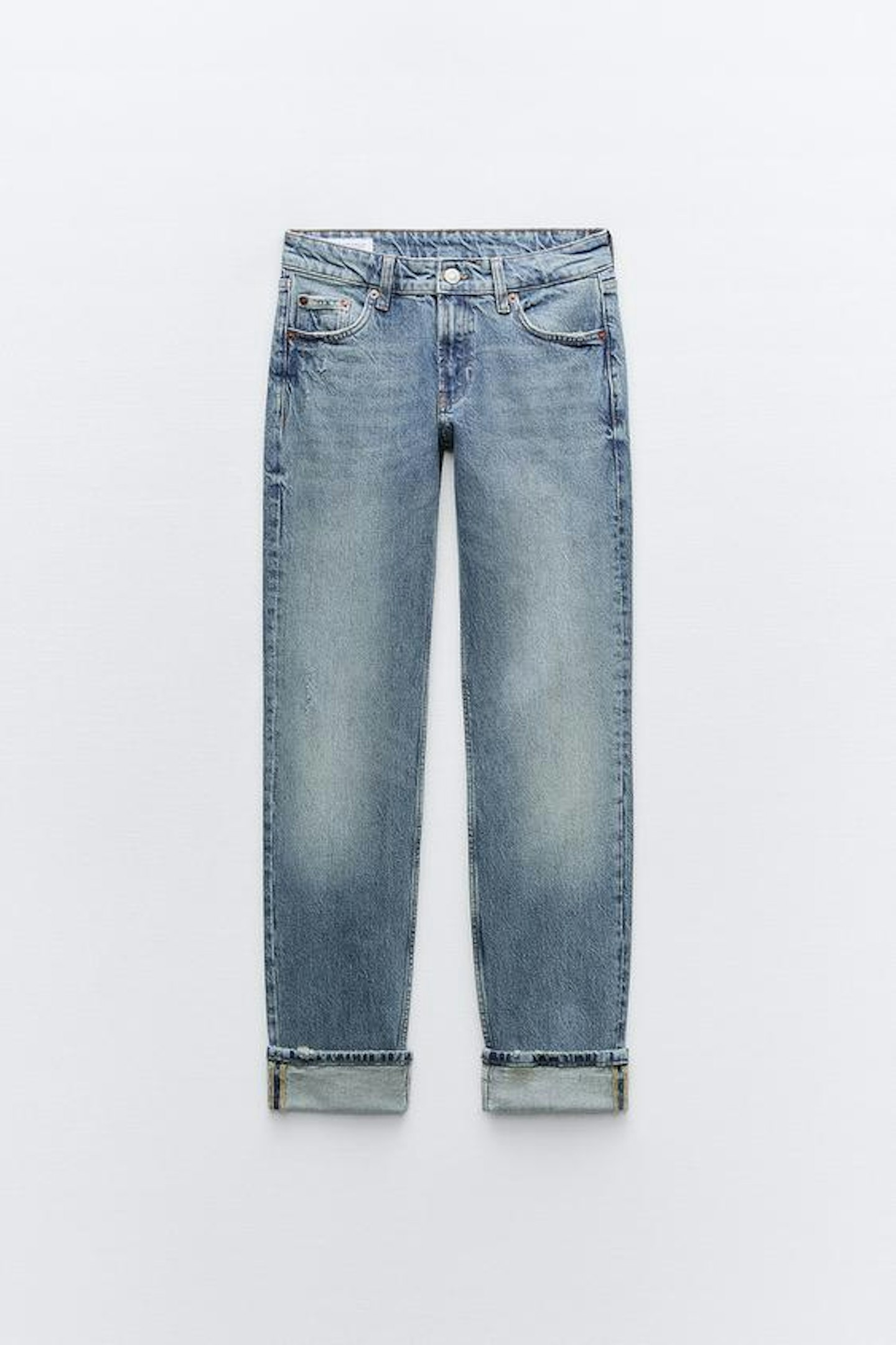 Zara, Folded Slim Fit Jeans