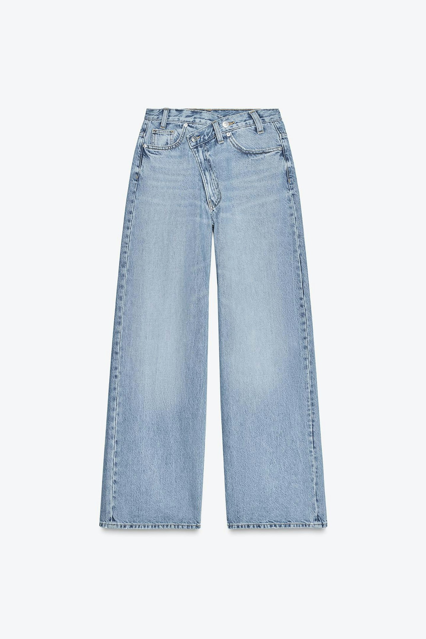 Zara, Wide-Leg Crossover Jeans