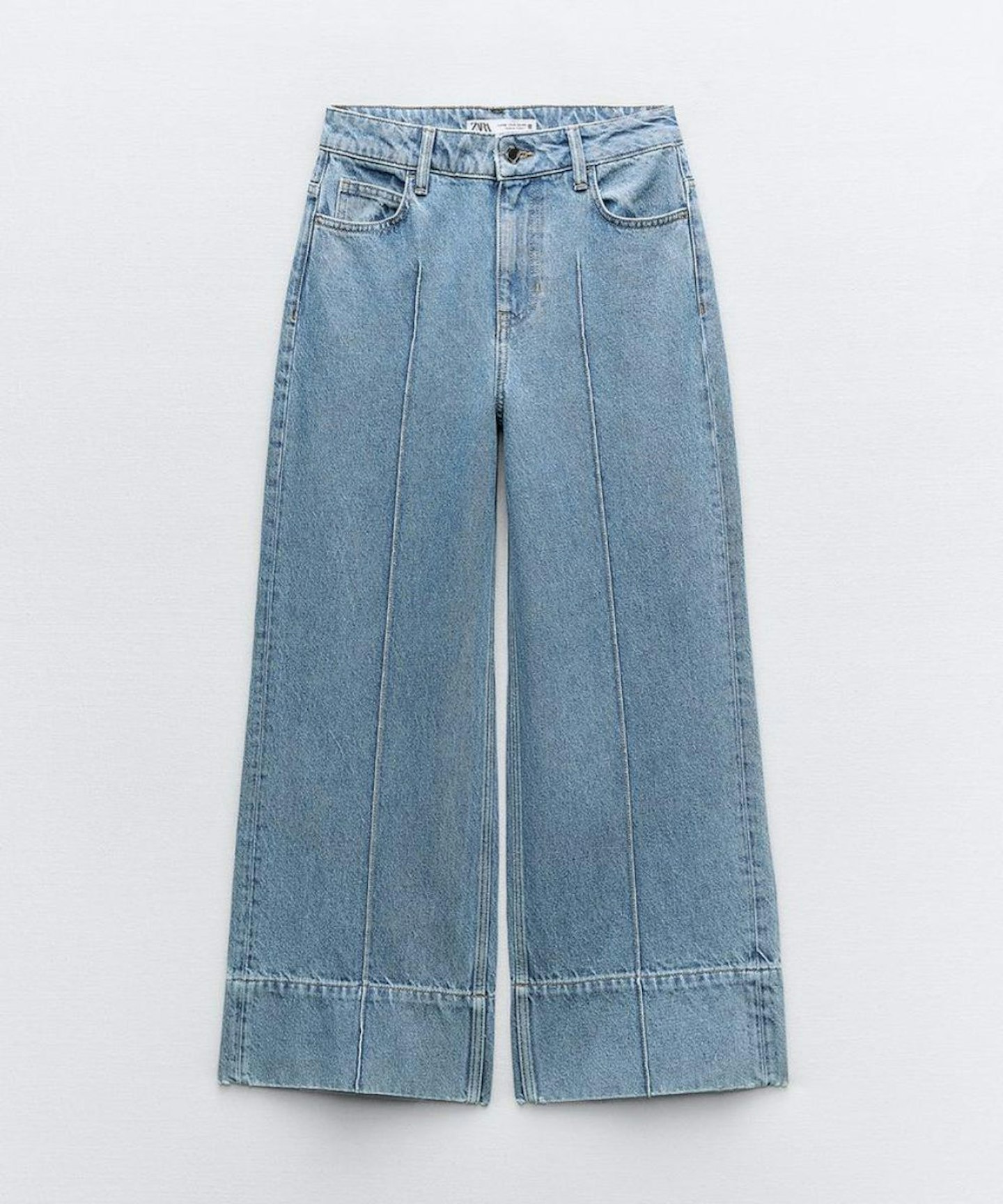 Zara, Wide-Leg Cropped Jean