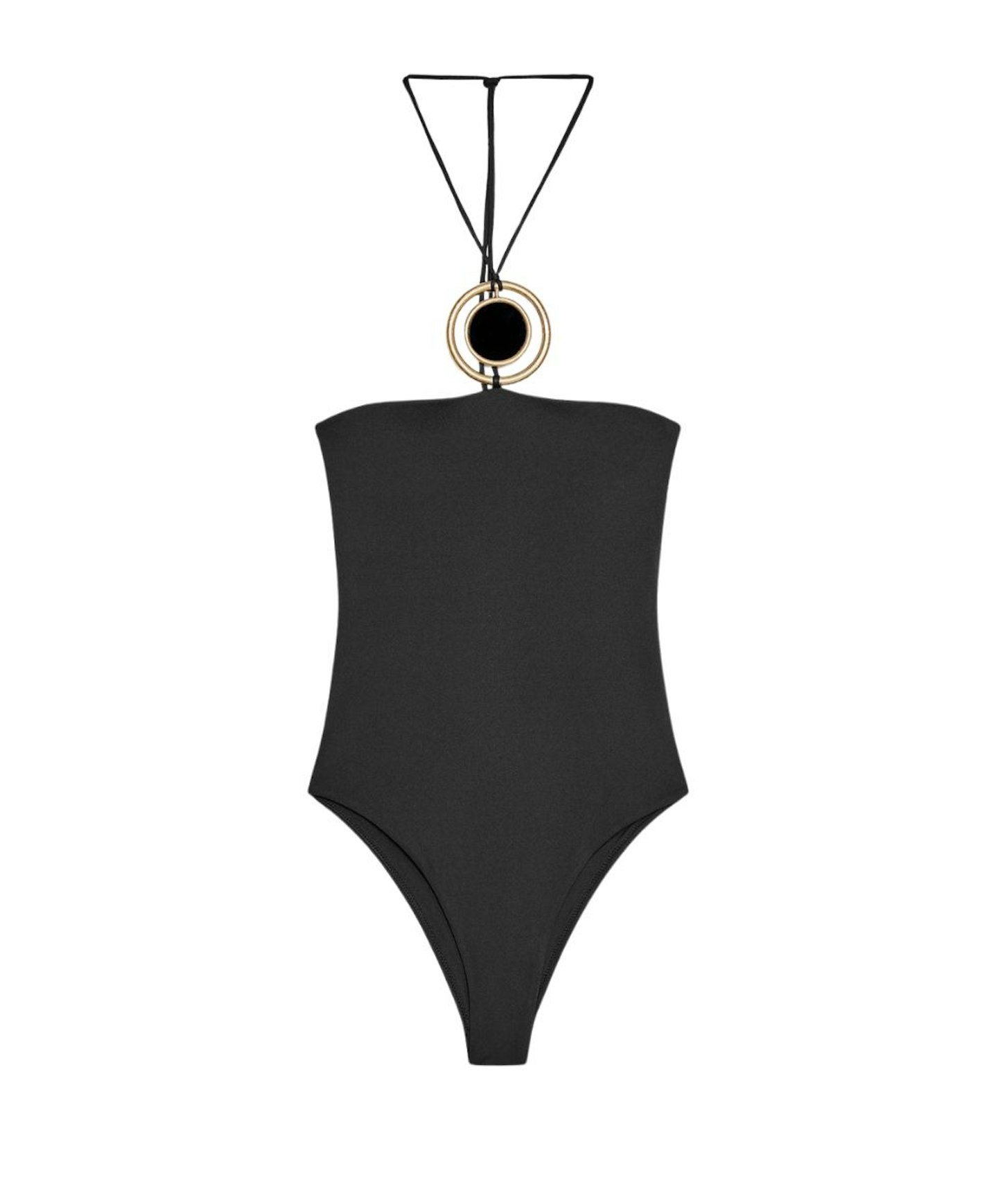 Bandeau Swimsuit With Circular Detail