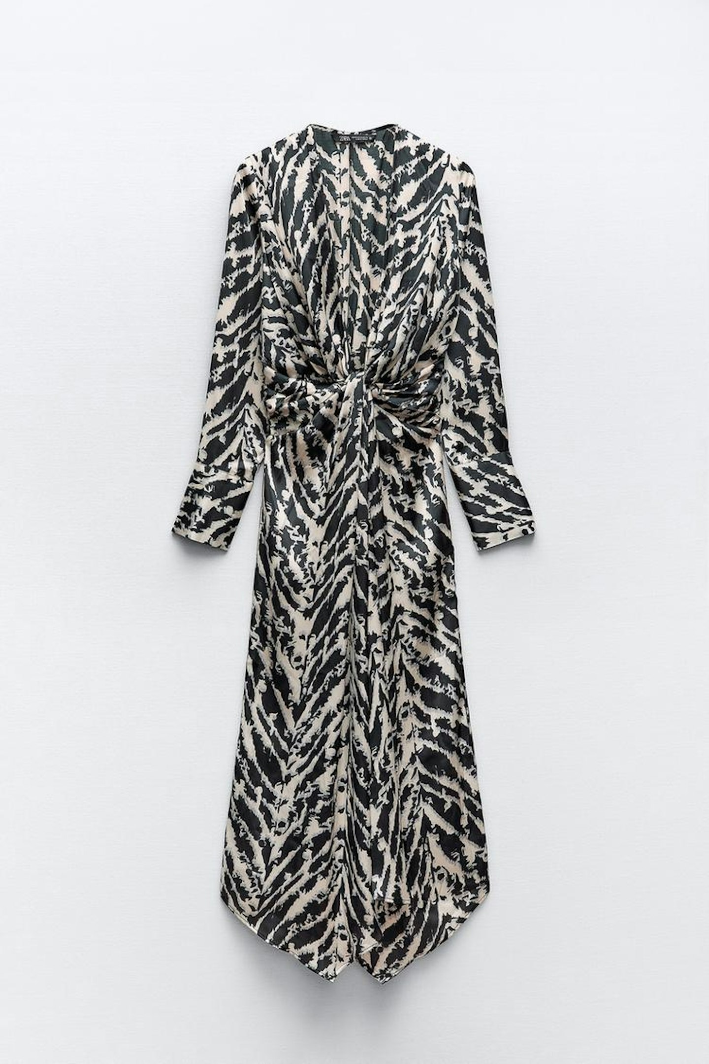 Zara, Satin Animal Print Dress