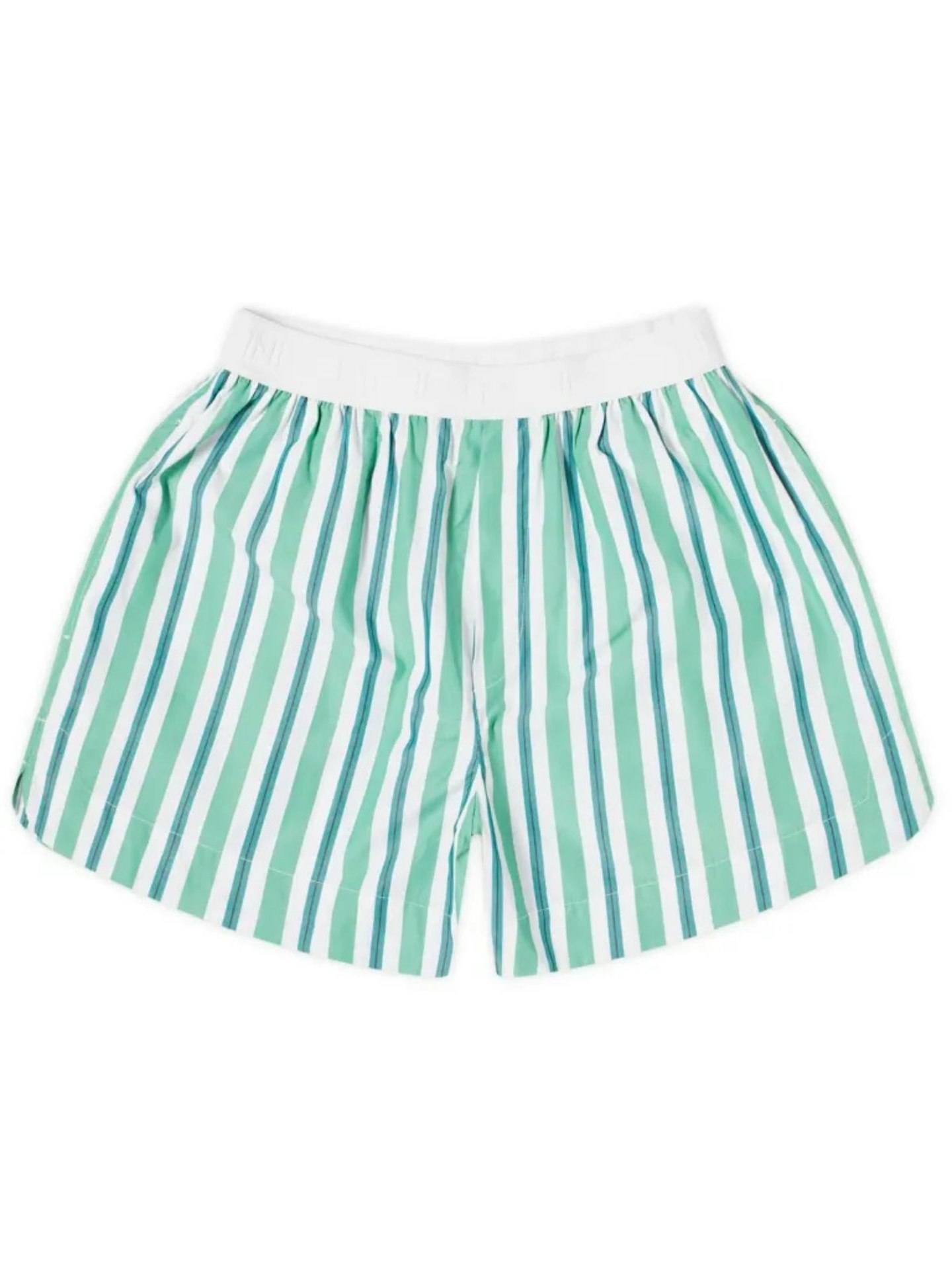 GANNI, Stripe Cotton Elasticated Shorts