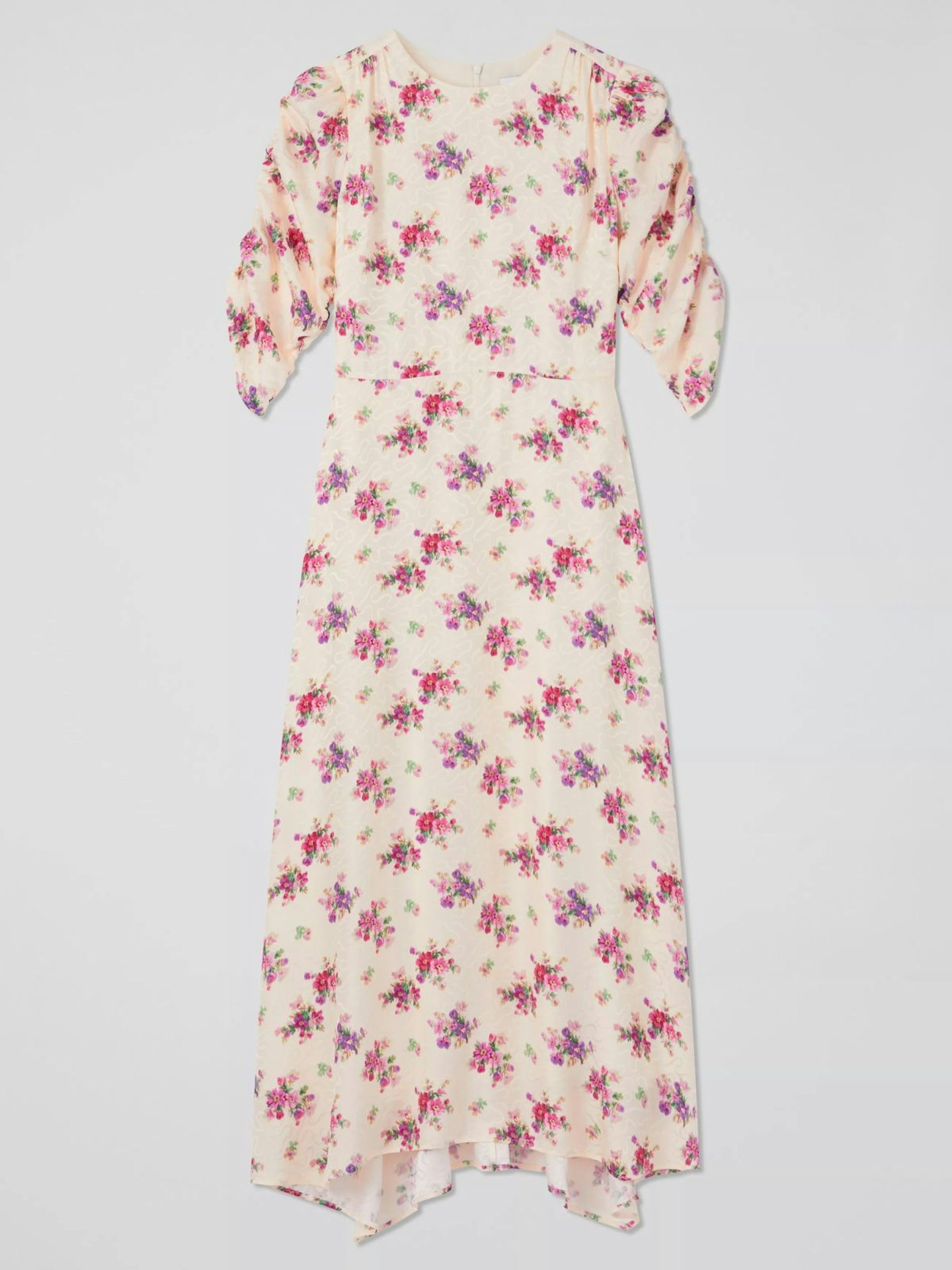 LK Bennett Delilah Bouquet Print Silk Jacquard Dress