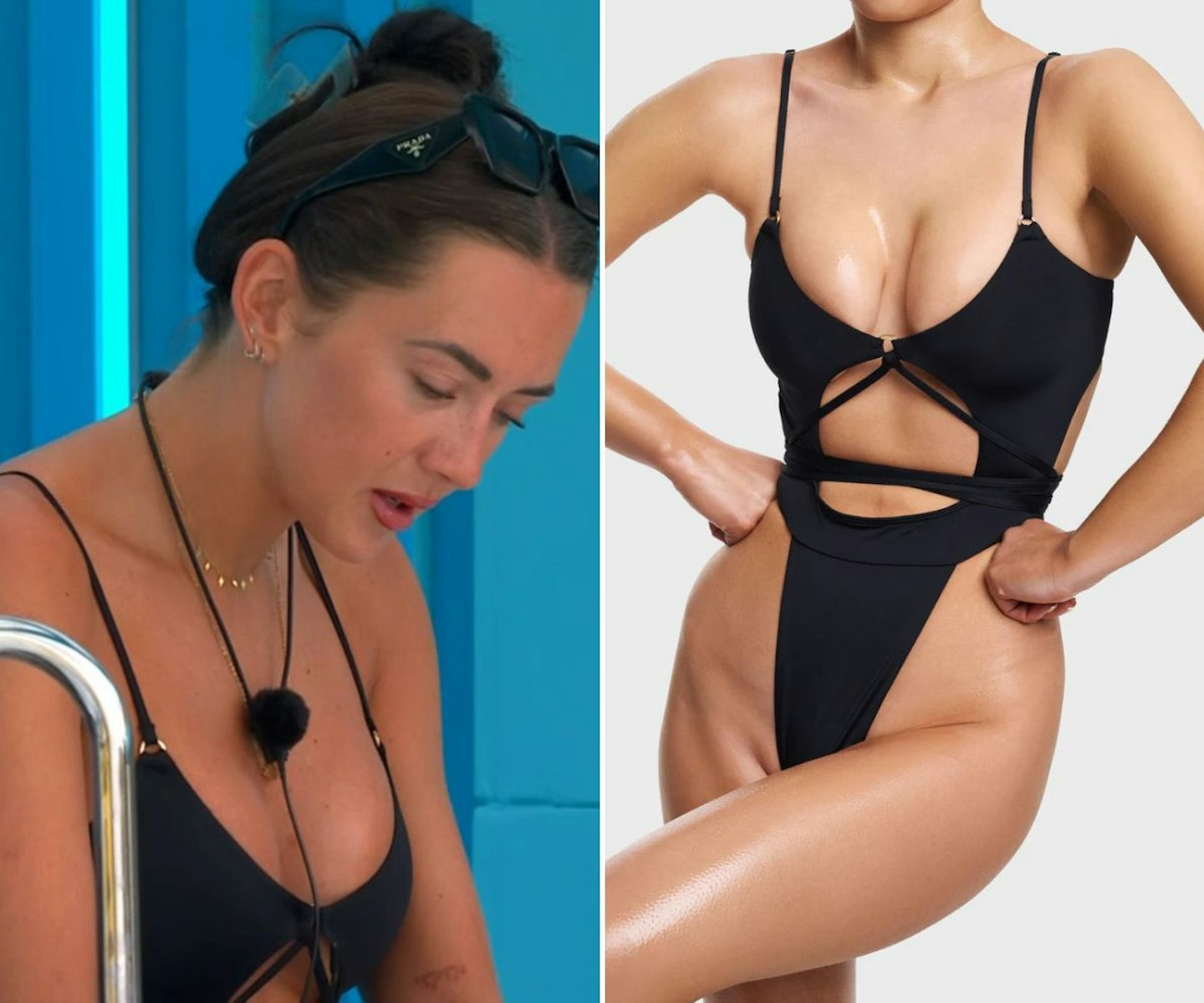 Jess' Black Cut Out Swimsuit From Episode 16