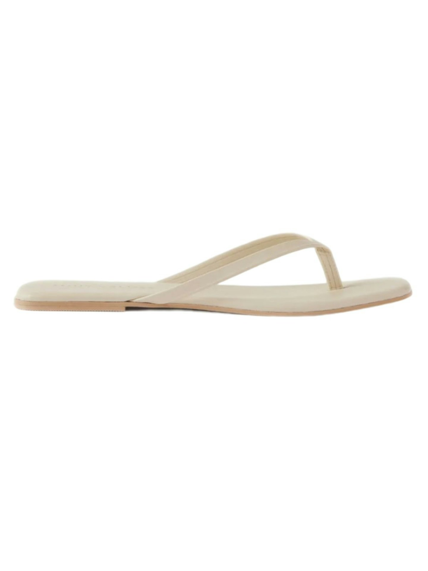 Mint Velvet Cream Leather Flip Flops