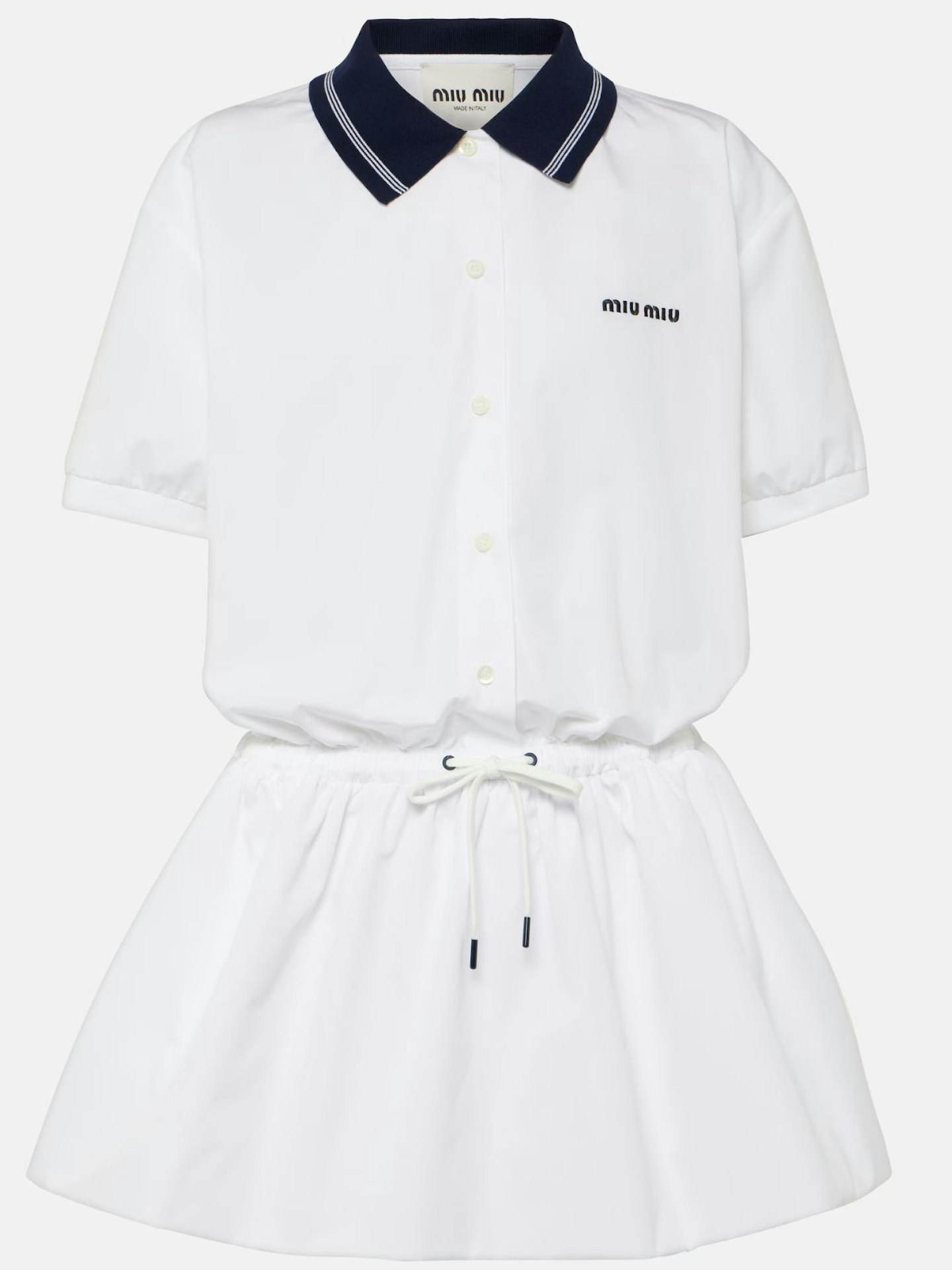 Miu Miu Logo Cotton Polo Dress