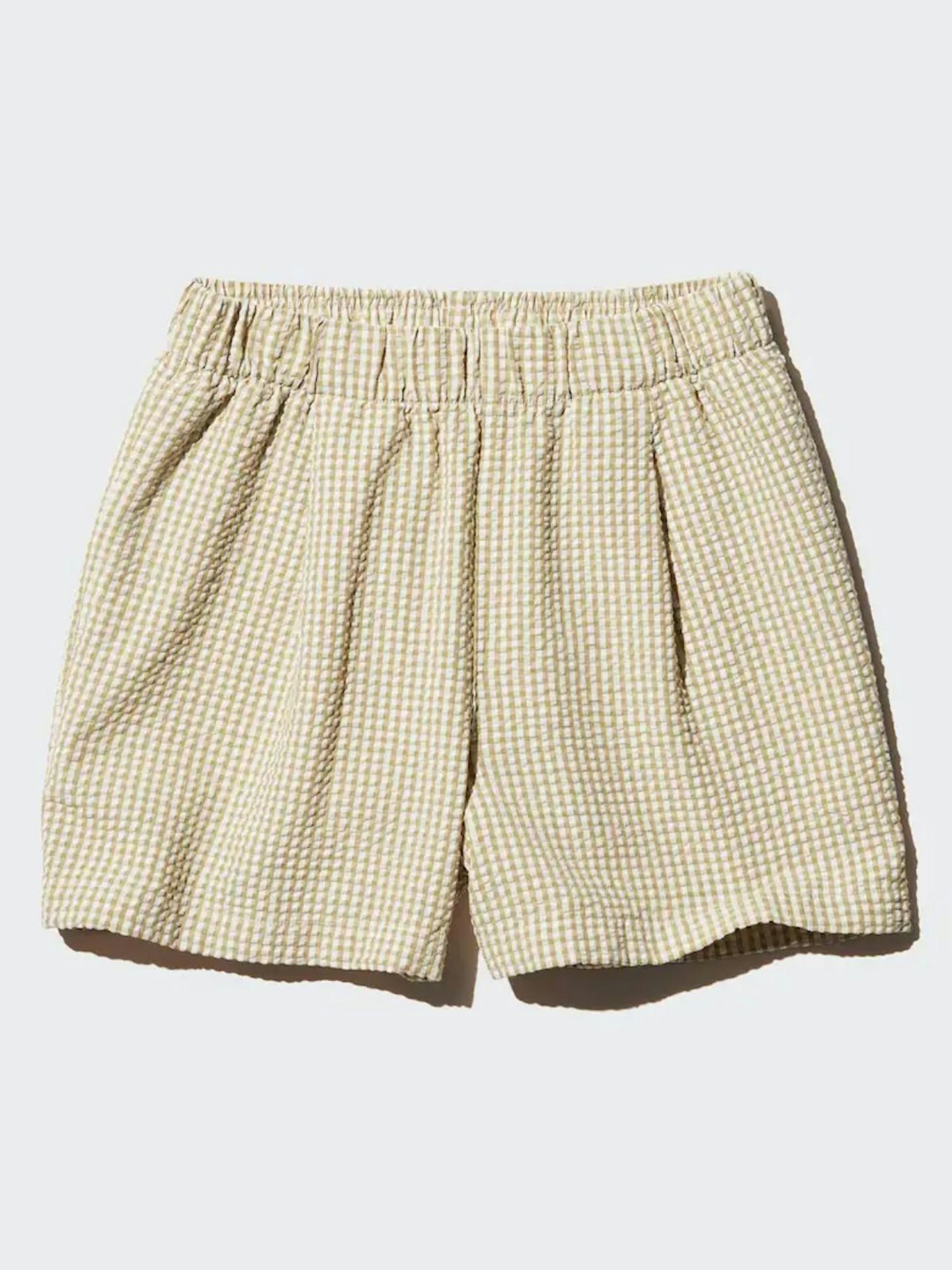 Uniqlo Seersucker Cotton Gingham Checked Easy Shorts