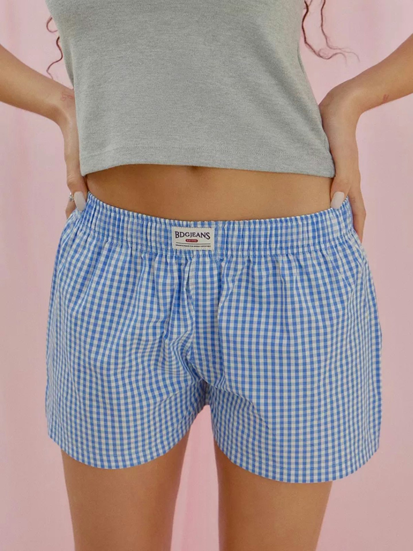 Urban Outfitters, BDG Gingham Boxer Shorts