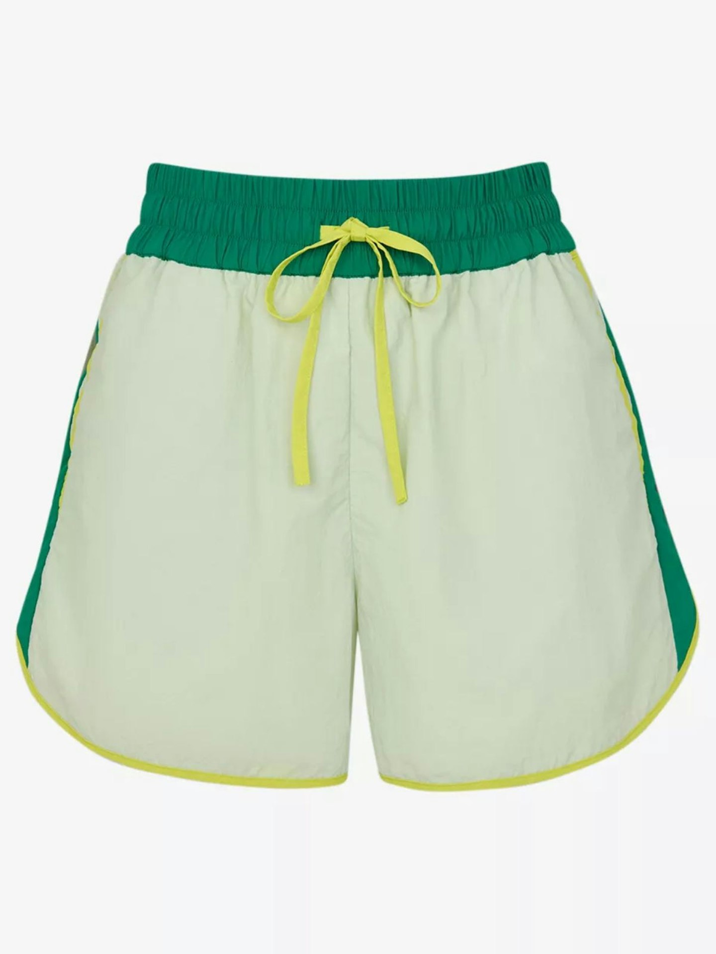 Whistles Colour-Blocked High-Rise Stretch-Shell Shorts