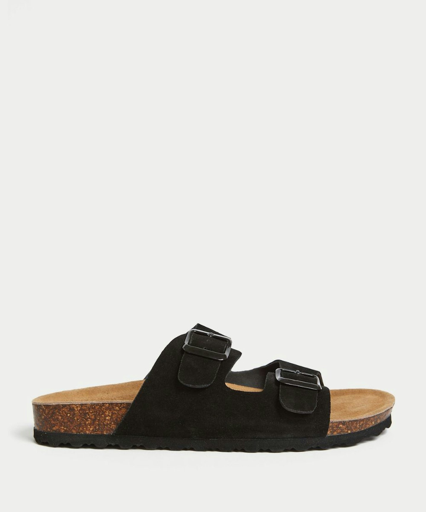 M&S, Suede Buckle Footbed Mules