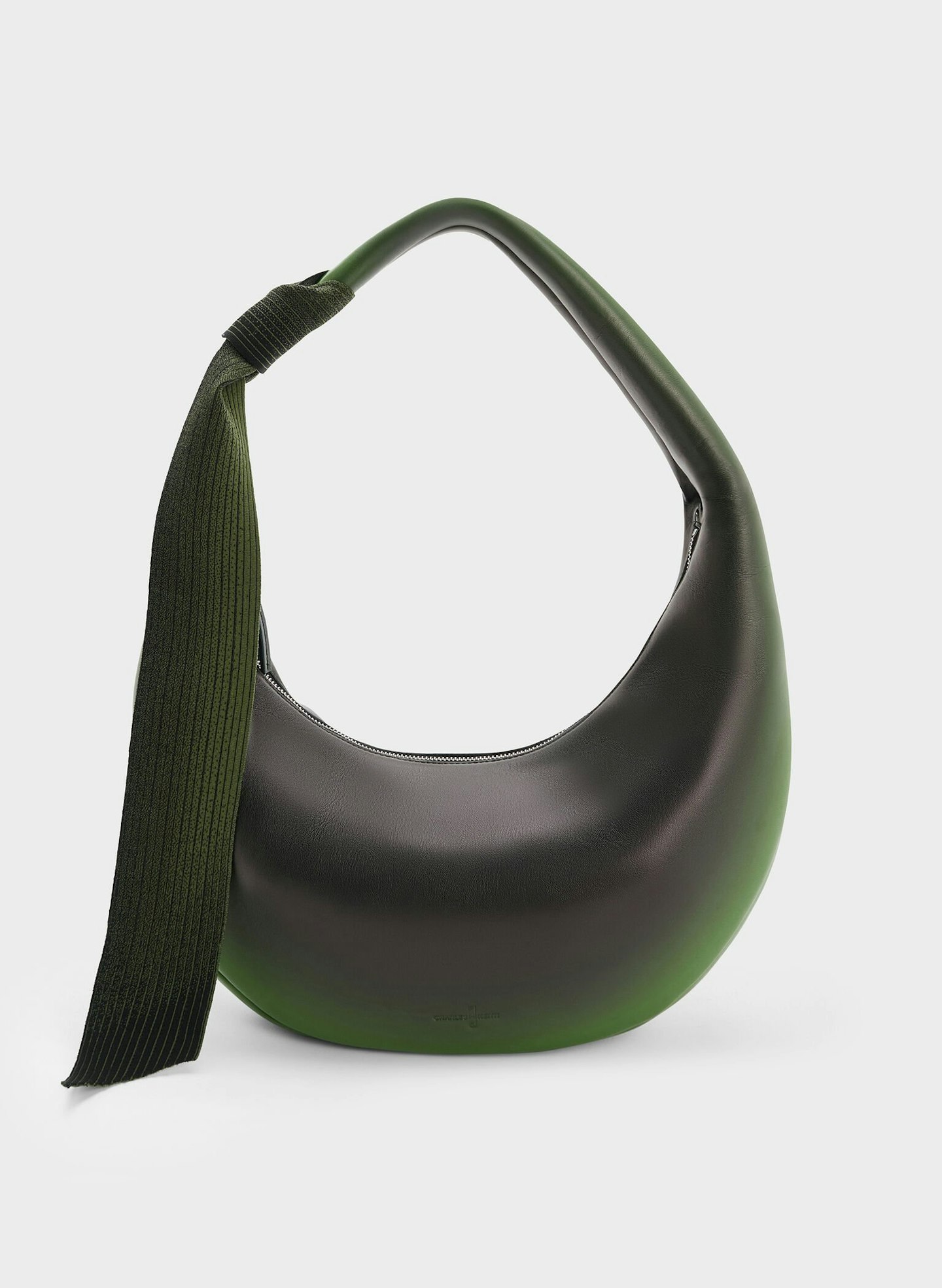 Toni Gradient Knotted Crescent Hobo Bag - Green