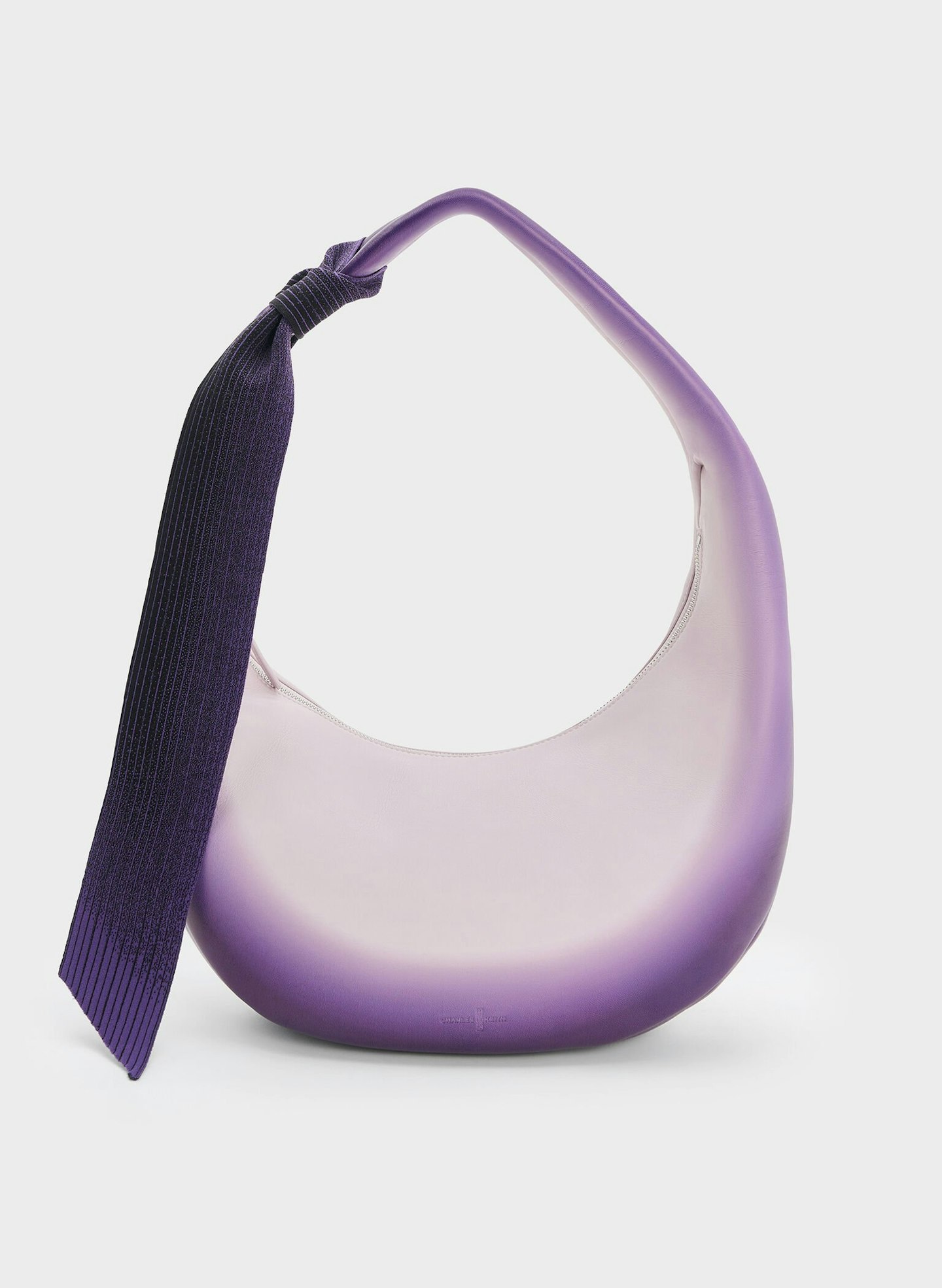 Toni Gradient Knotted Crescent Hobo Bag - Purple