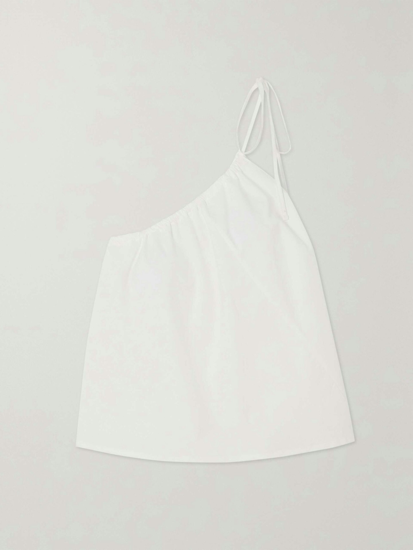 Deiji Studios, One-Shoulder Organic Cotton-Poplin Top