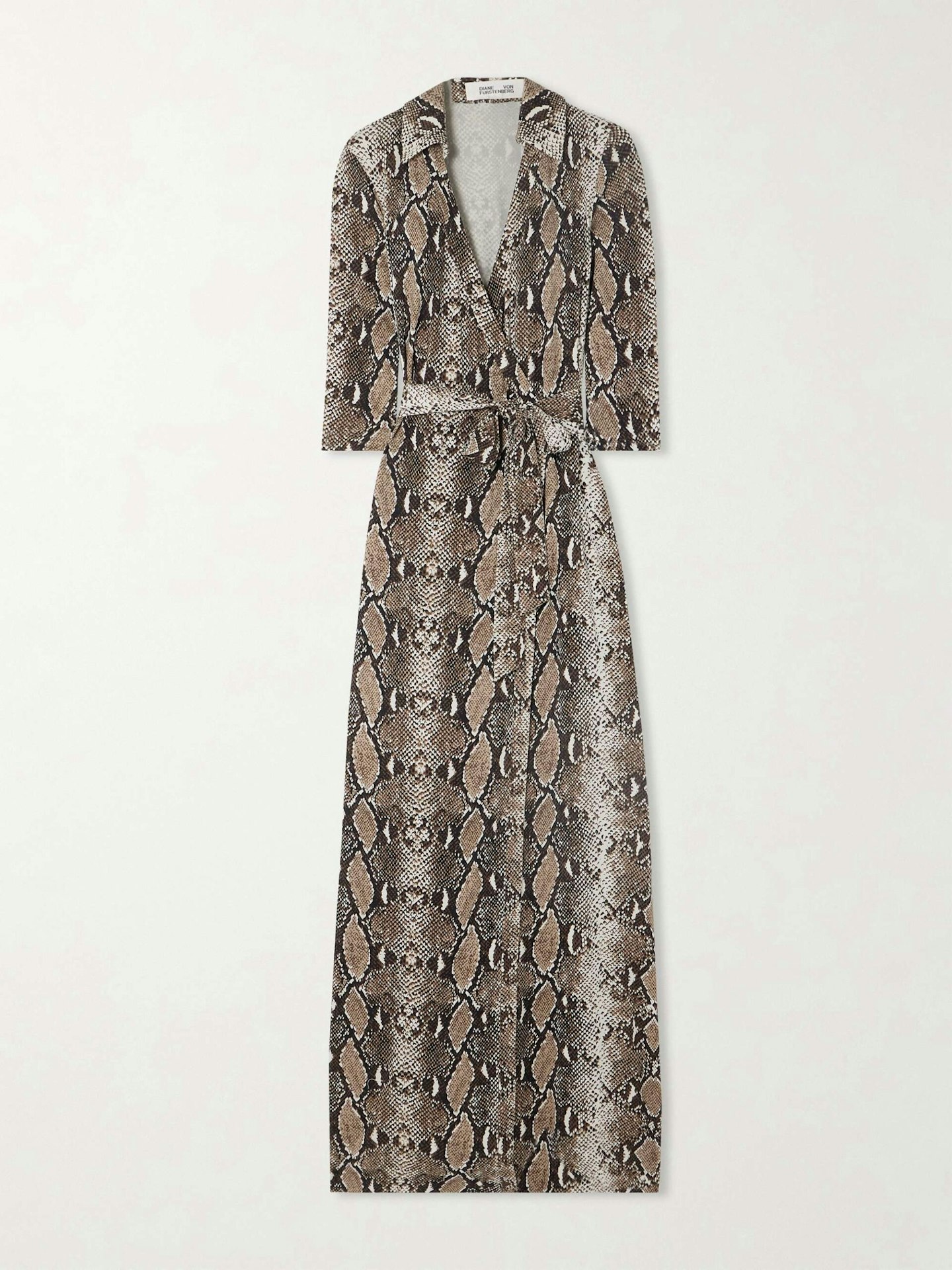 Diane Von Furstenberg, Abigail Snake-Print Silk-Jersey Maxi Wrap Dress