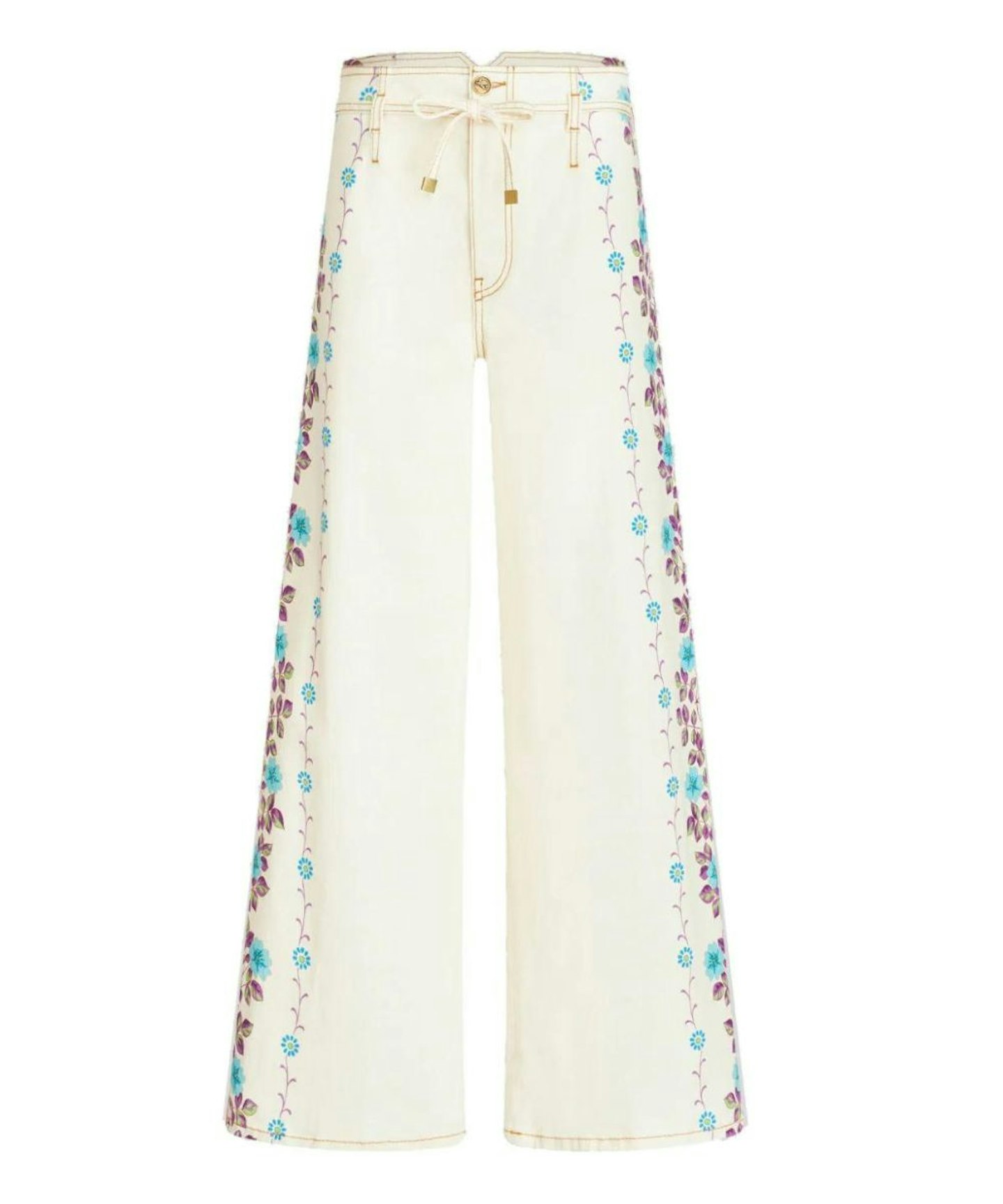 ETRO, Floral-Print Wide-Leg Jeans