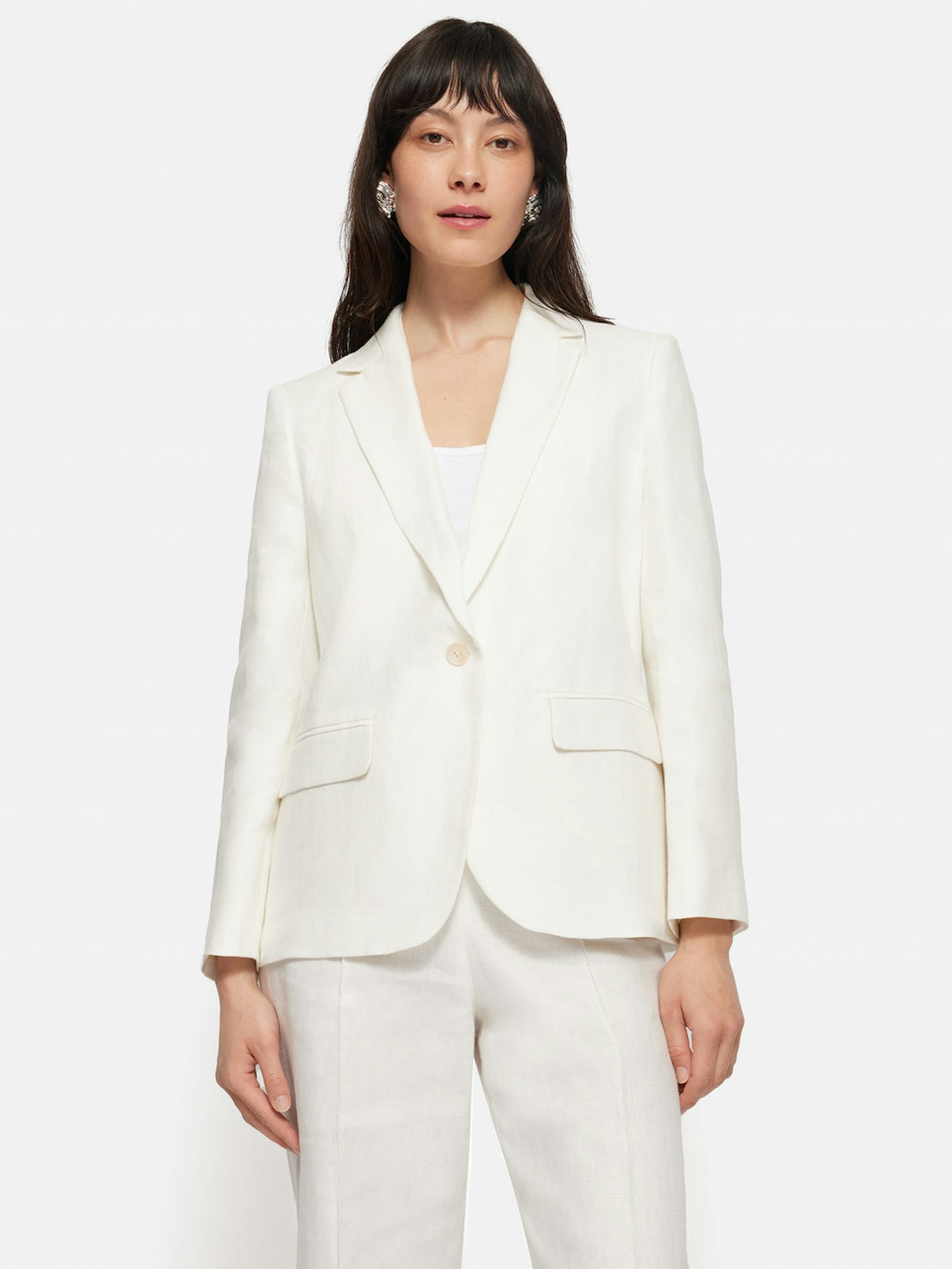 Jigsaw, Irish Linen Herringbone Brook Jacket