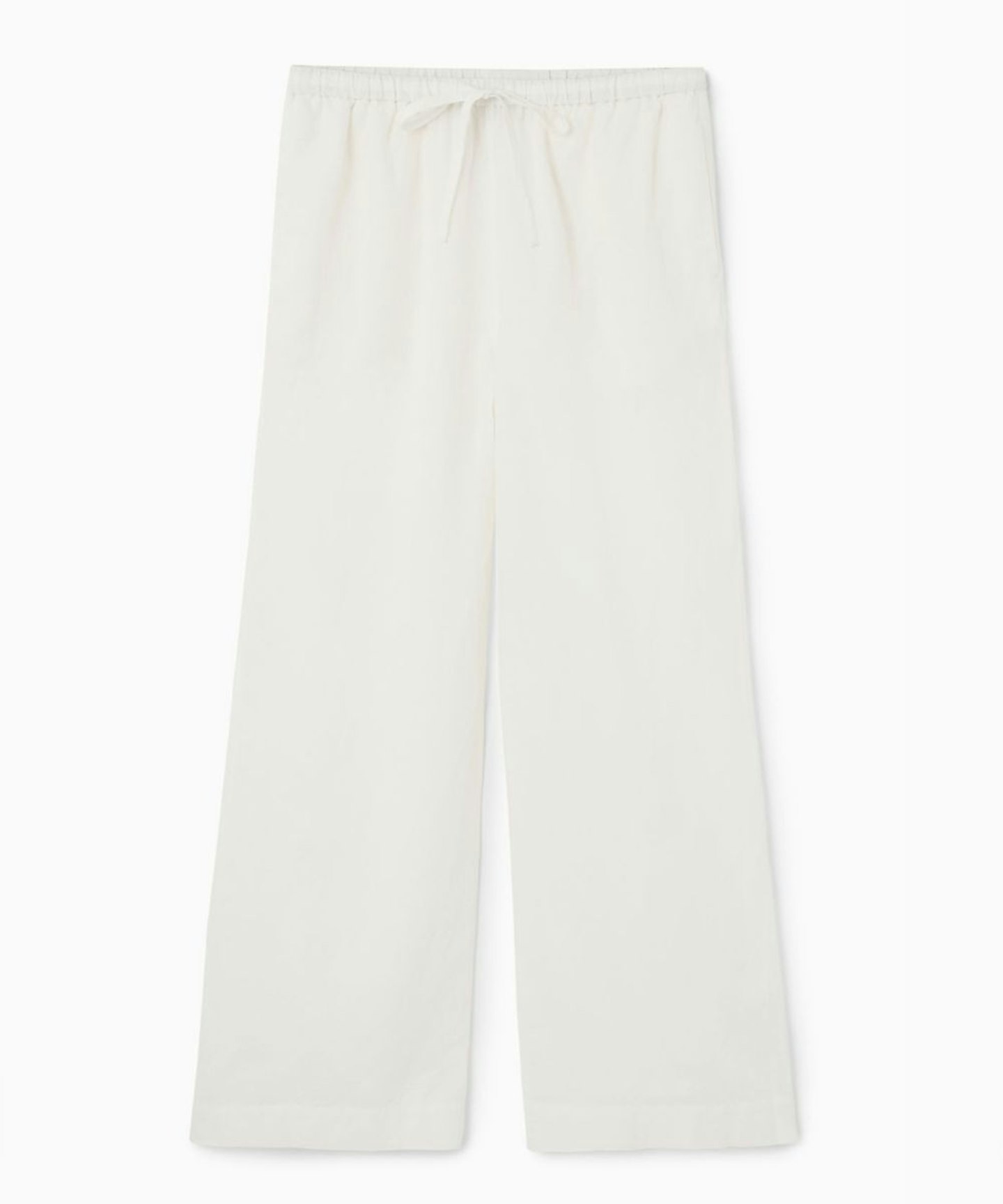 COS, Wide-Leg Linen Drawstring Trousers