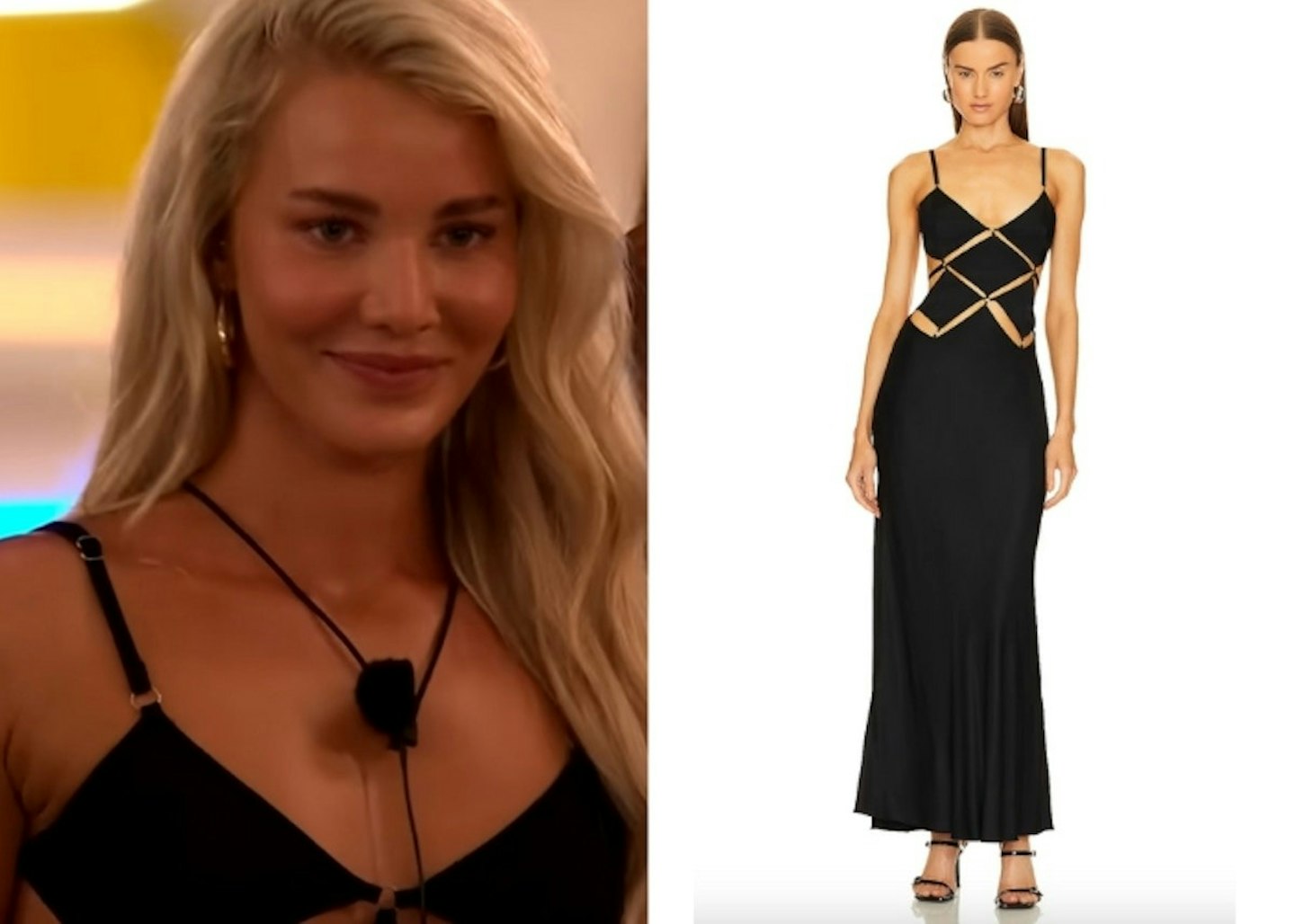 Grace Jackson's Black Cut-Out Dress