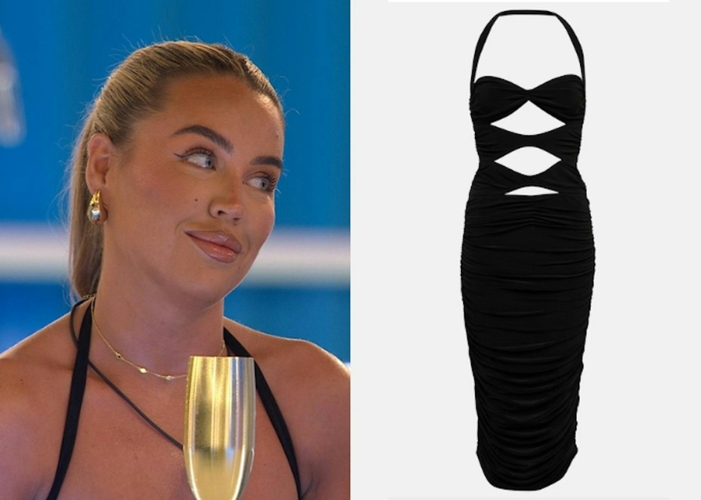 Samantha Kenny's Halterneck Cut Out Dress