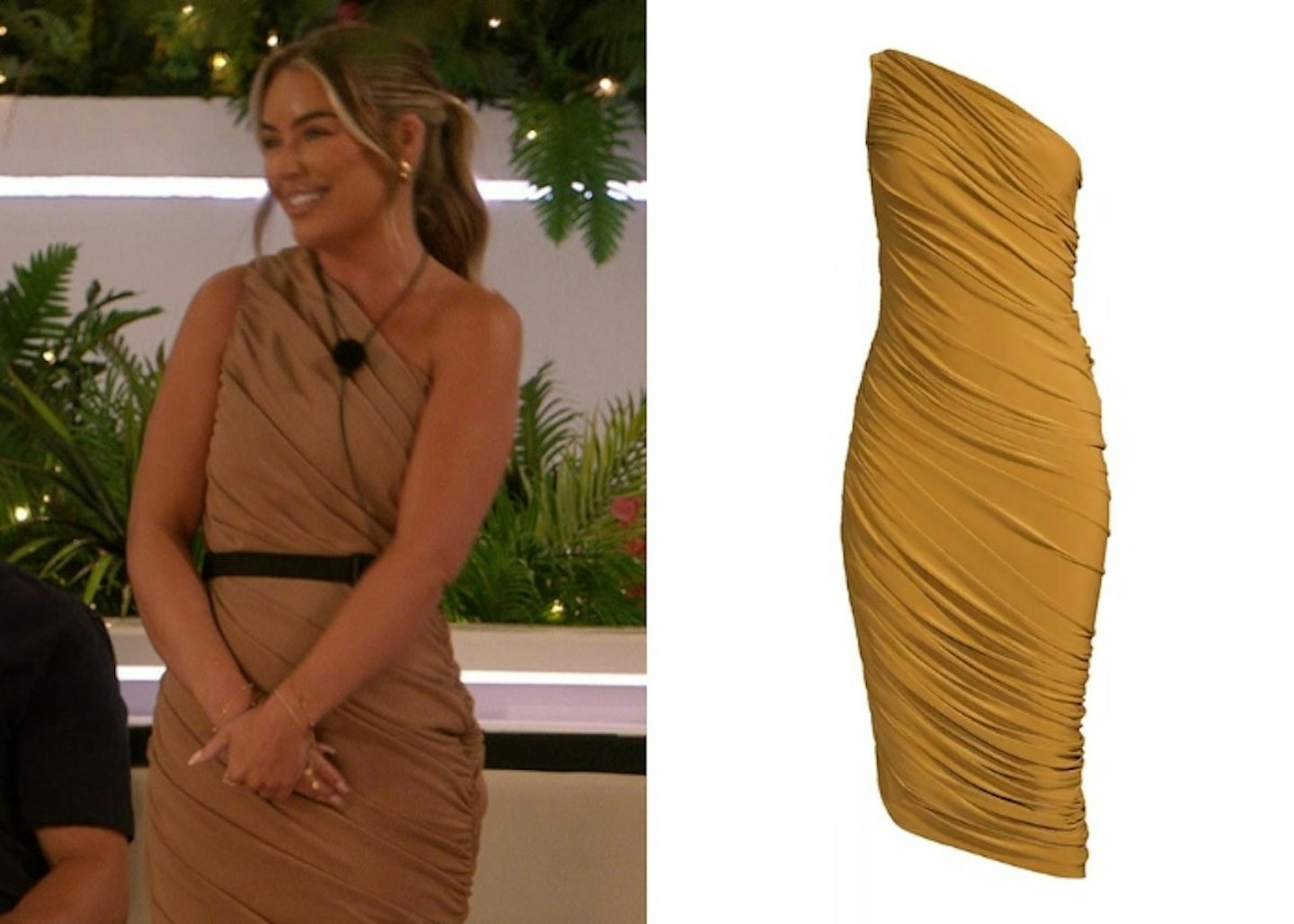 Samantha Kenny's One Shoulder Ruched Dress