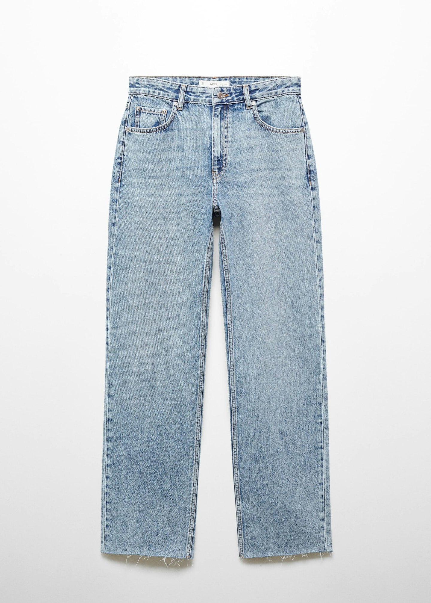 Mango, Wide-Leg Mid-Rise Jeans