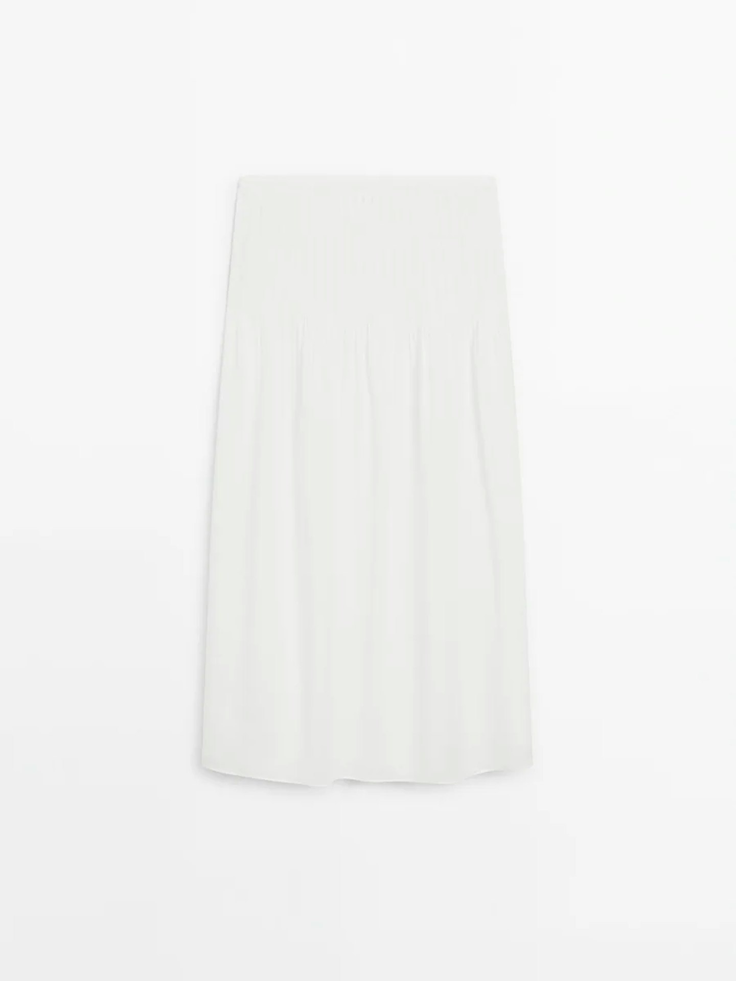 Massimo Dutti, Linen-Blend Skirt With Pleated Details