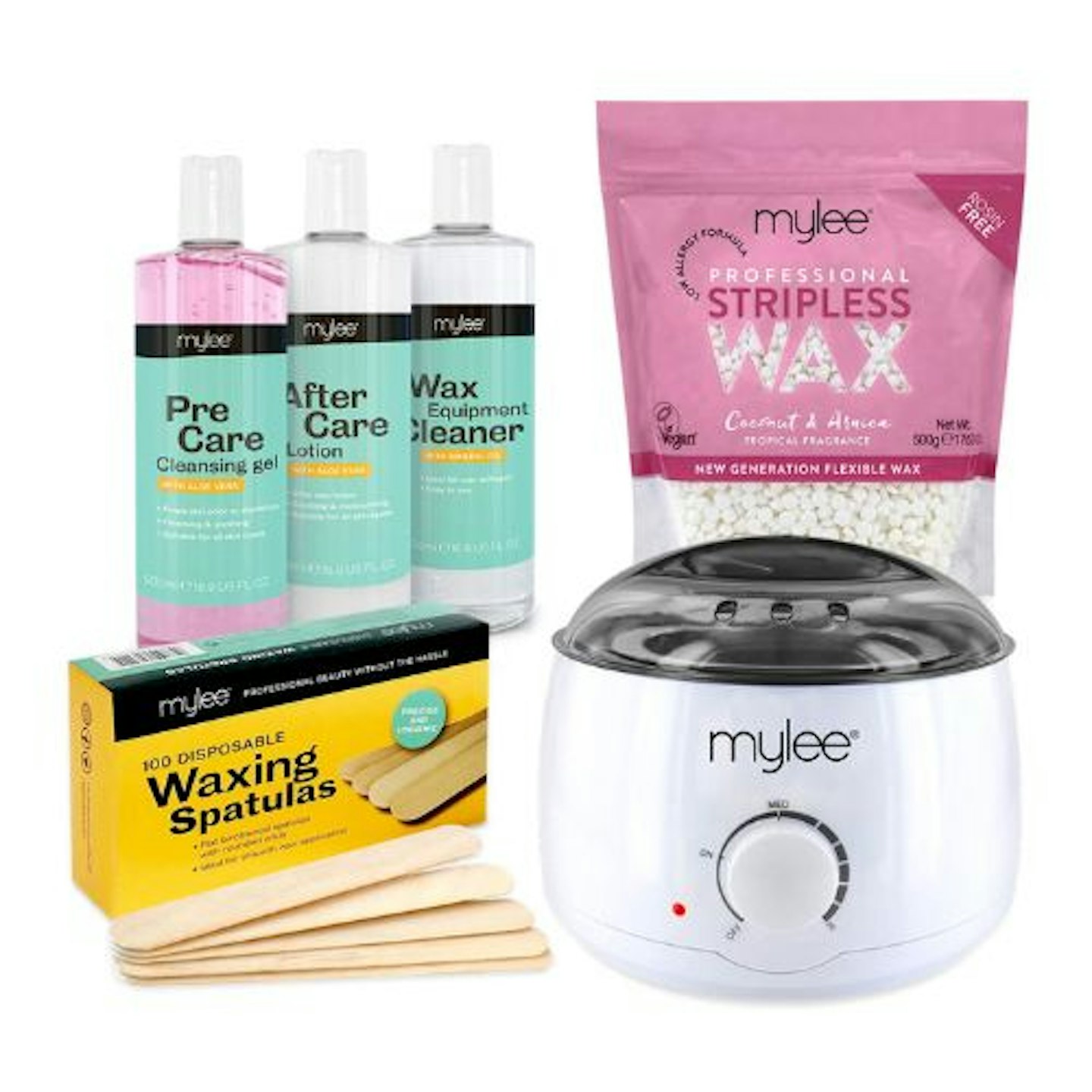 Mylee Coconut and Arnica Stripless Wax Kit