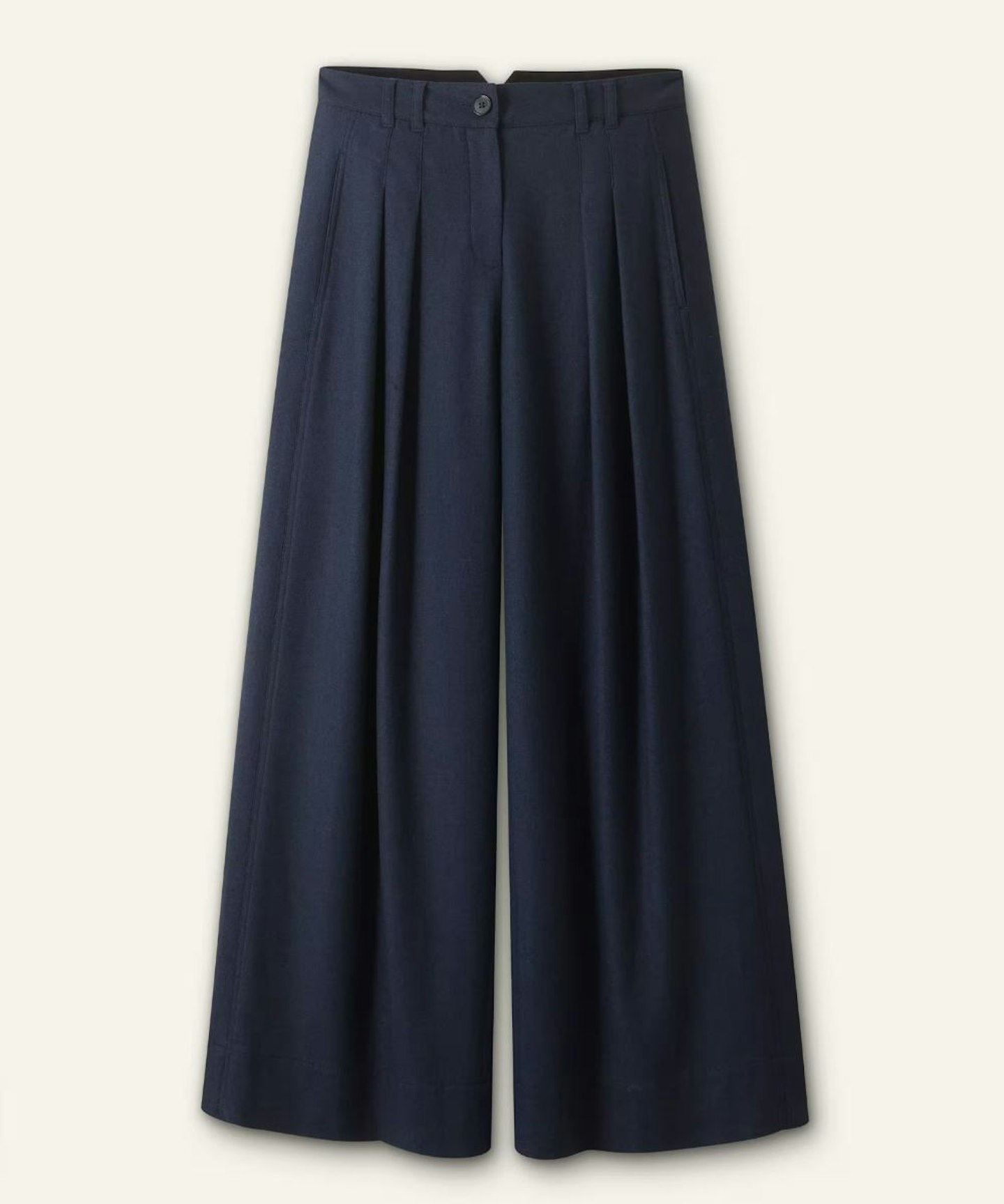 Italian Flannel Wide-Leg Pant