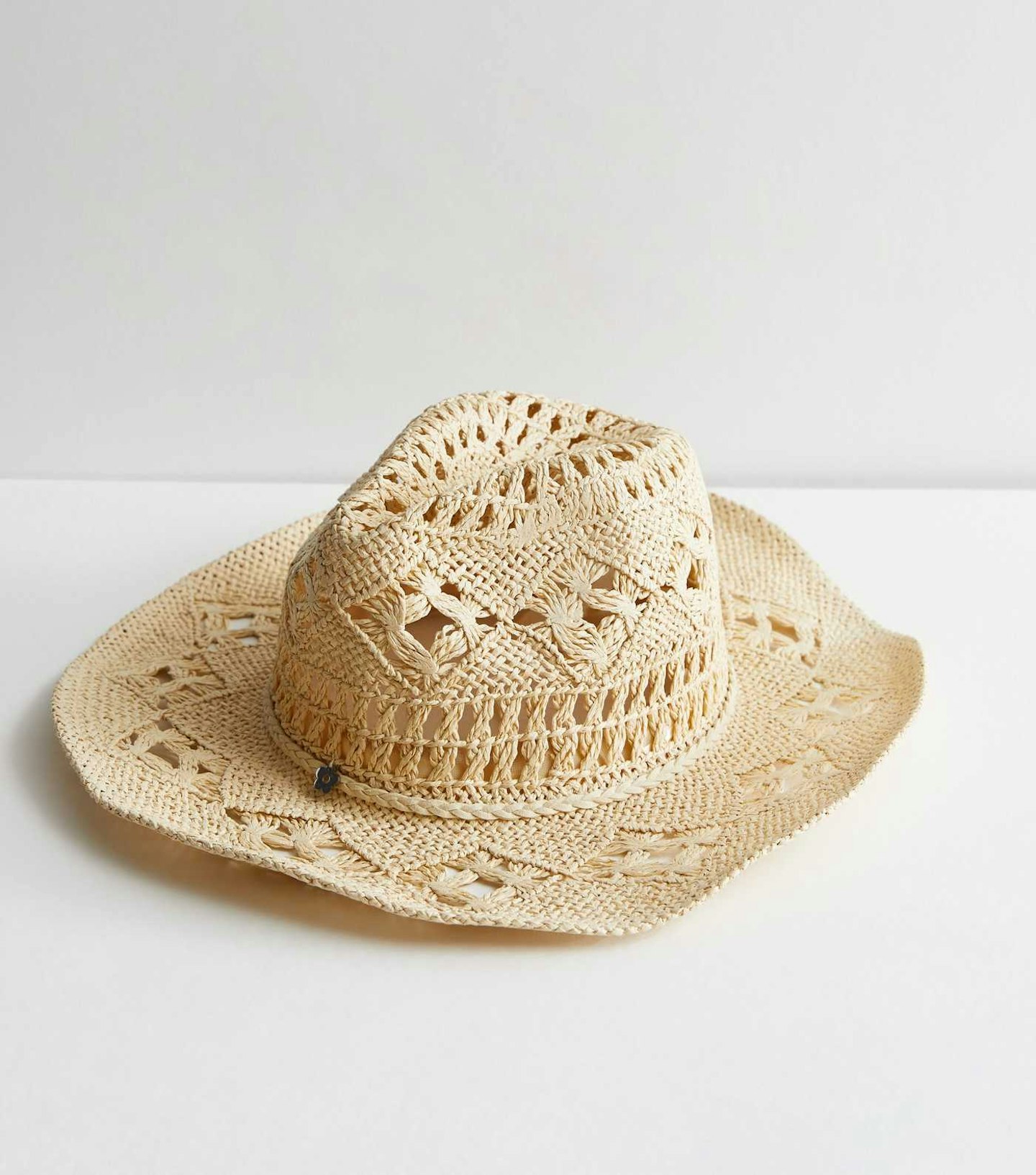 New Look, Stone Straw-Effect Western Hat