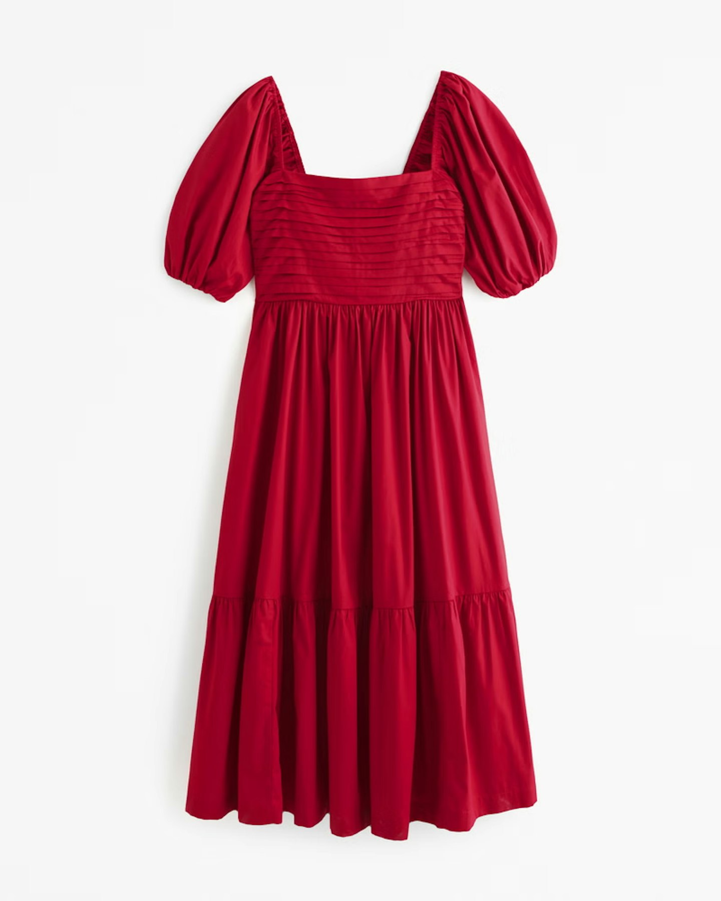 The A&F Emerson Poplin Puff Sleeve Midi Dress