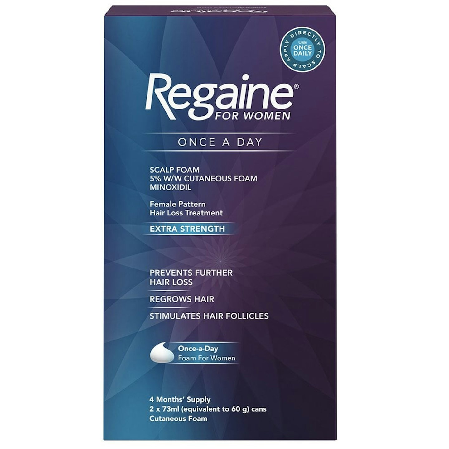 offer Regaine For Women Extra Strength Scalp Foam 5% W/W Cutaneous Foam - 4 Month Supply