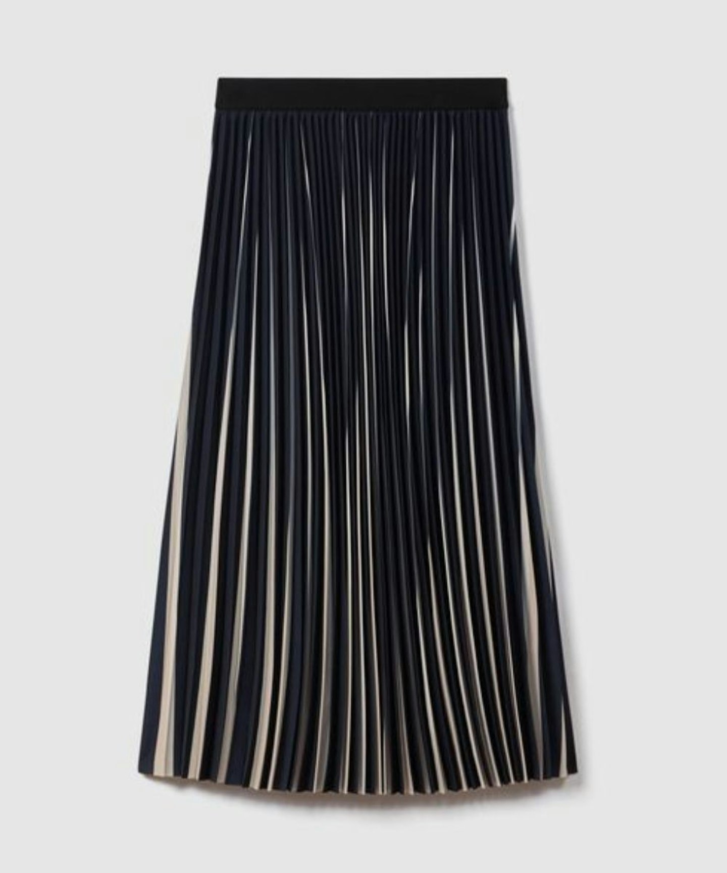 Reiss, Saige Pleated Striped Midi Skirt