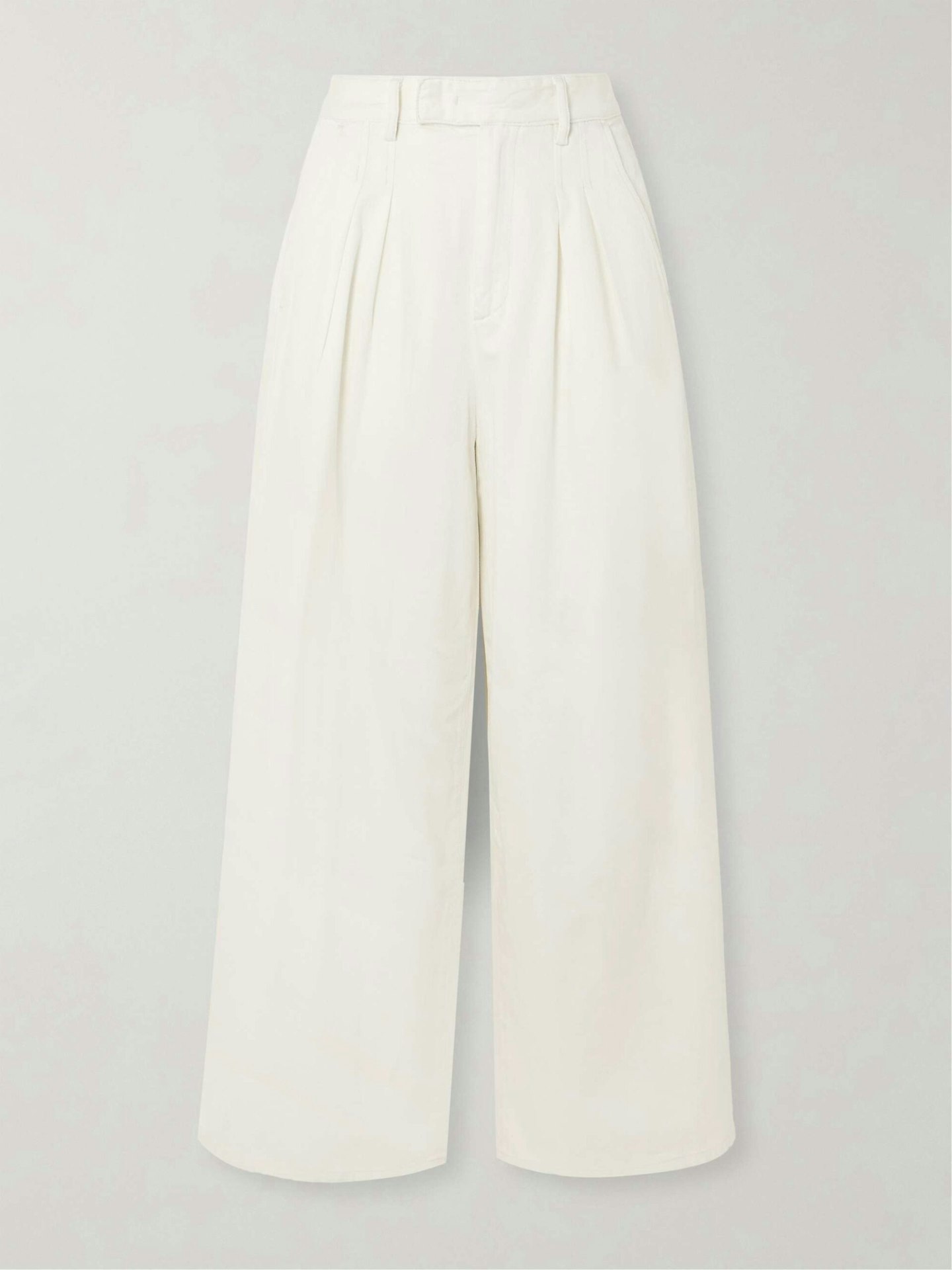 The Frankie Shop, Nolan Pleated Denim Wide-Leg Pants