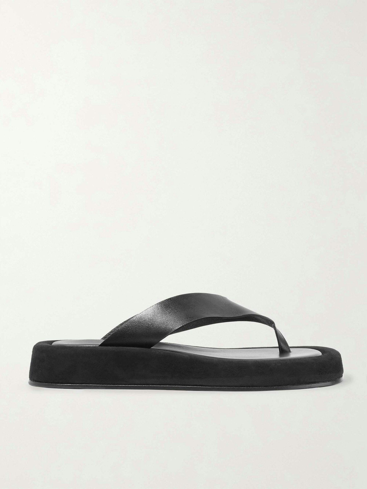 The Row, Ginza Leather And Suede Platform Flip-Flops