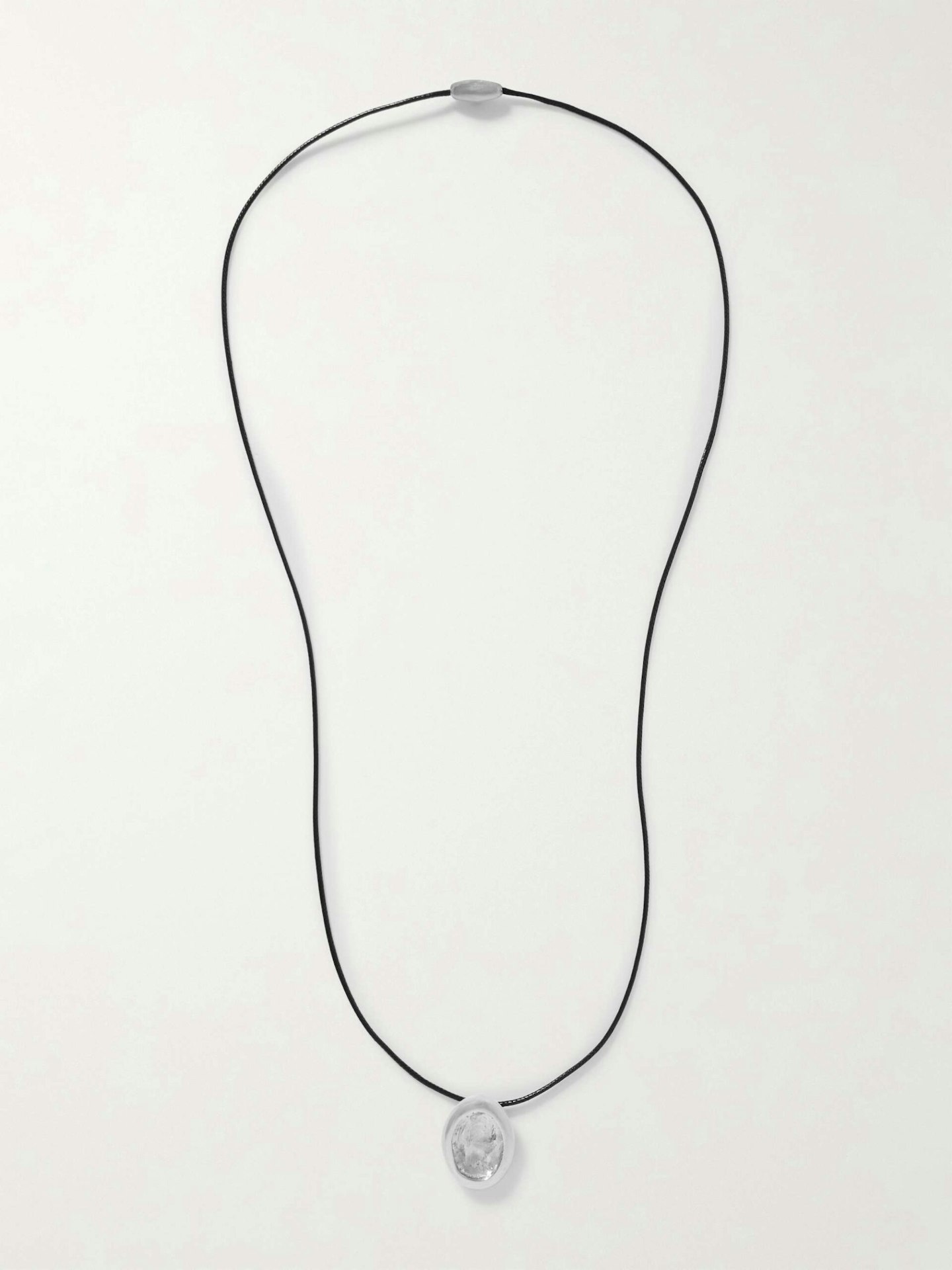 The YSSO, Aesop Sterling Silver And Cord Necklace